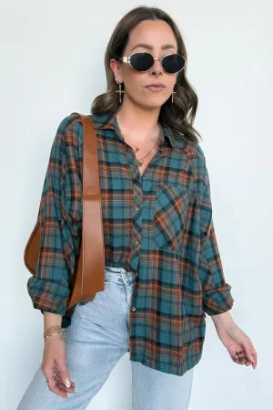 Walnut Cove Relaxed Vintage Plaid Flannel Top - FINAL SALE