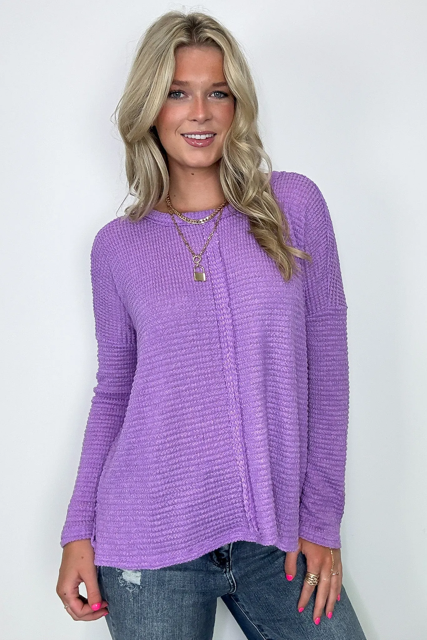 Wanderlight Jacquard Knit Dolman Sleeve Top