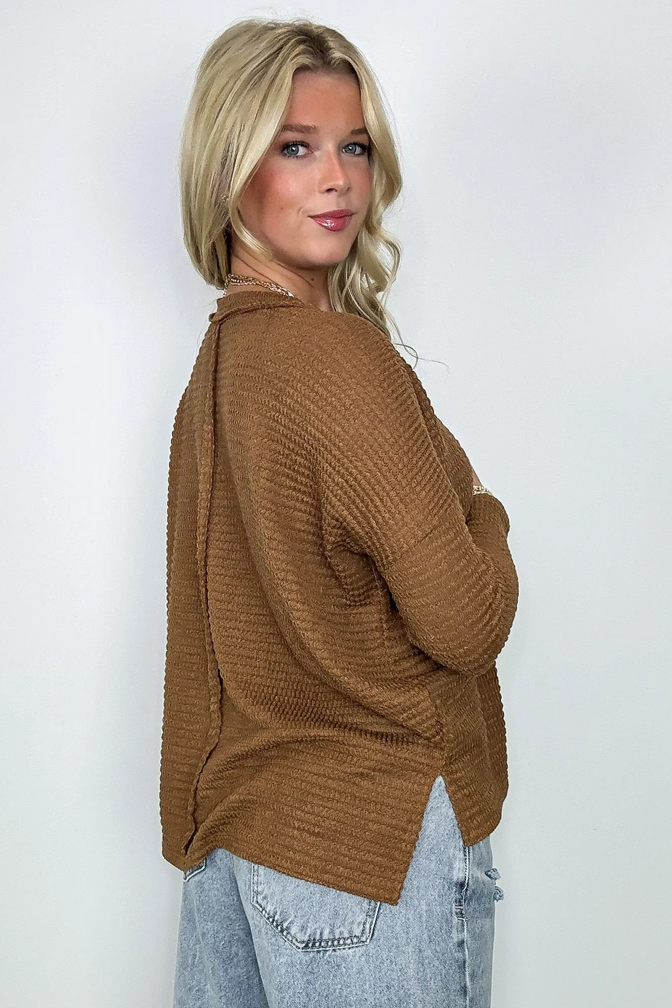 Wanderlight Jacquard Knit Dolman Sleeve Top