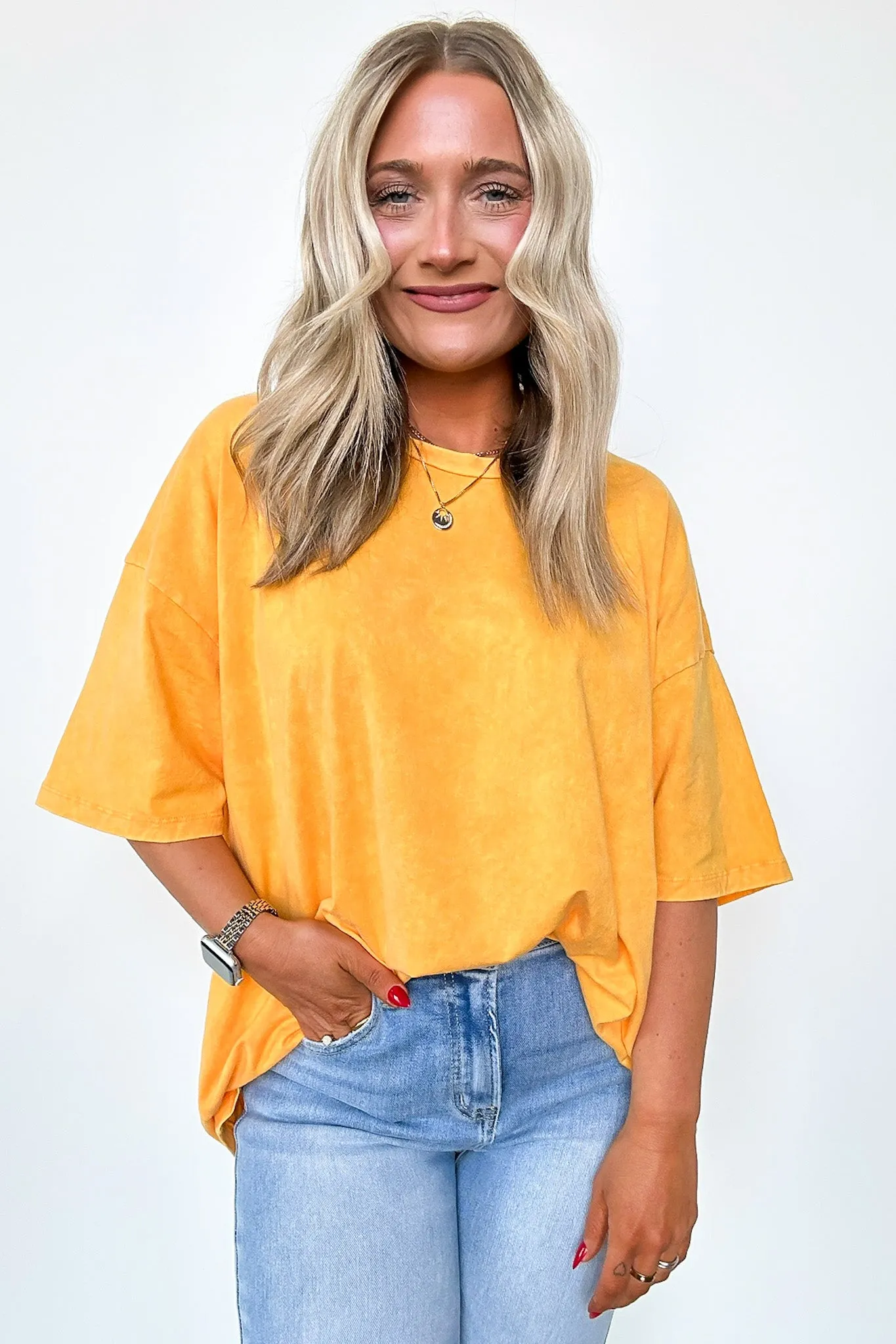 Weekend Awaits Mineral Wash Oversized Top - BACK IN STOCK