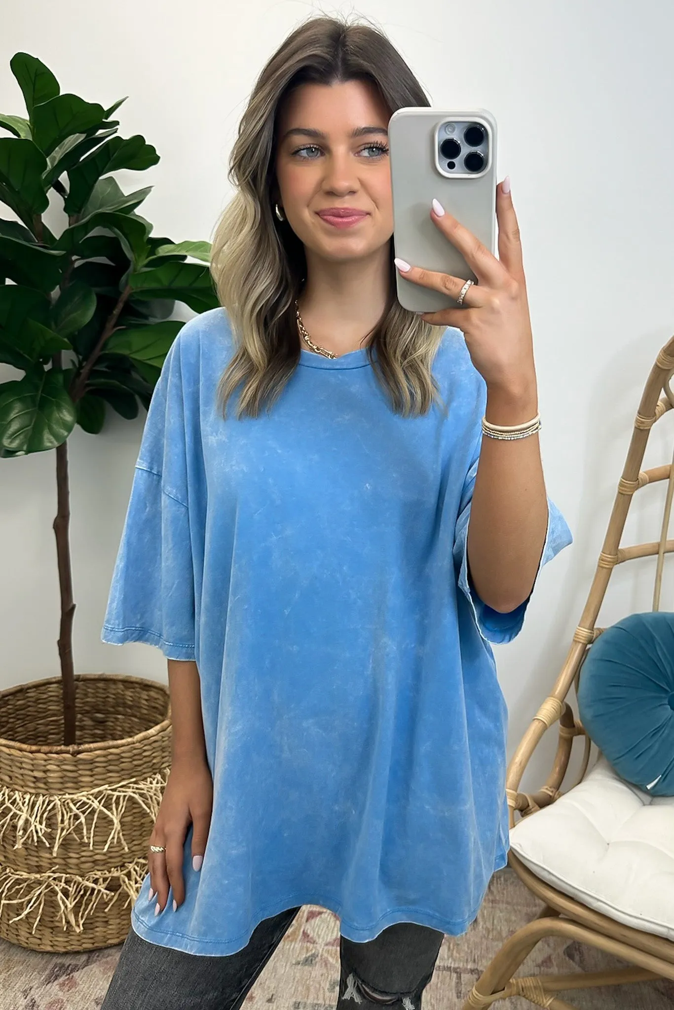 Weekend Awaits Mineral Wash Oversized Top - BACK IN STOCK
