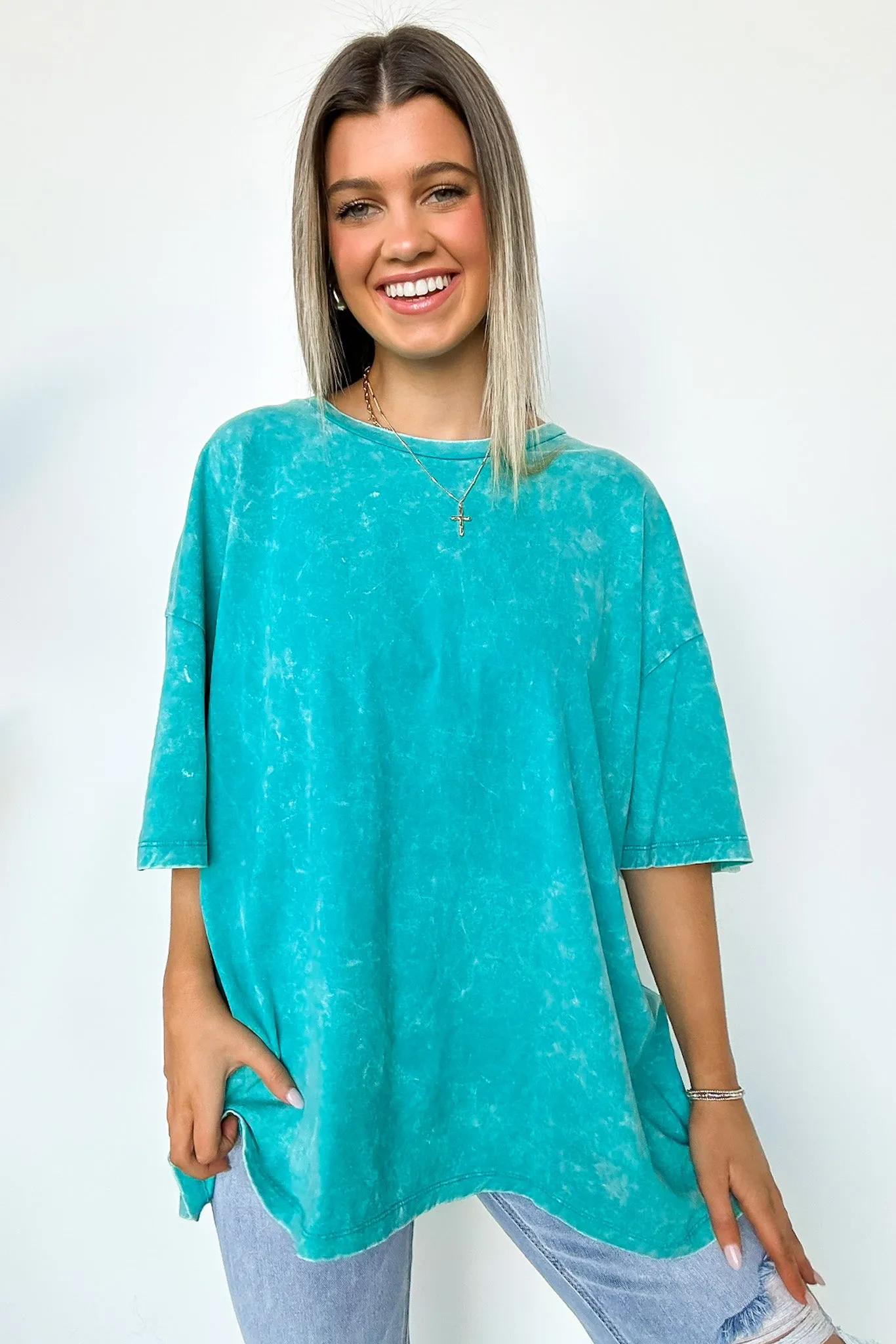 Weekend Awaits Mineral Wash Oversized Top - BACK IN STOCK