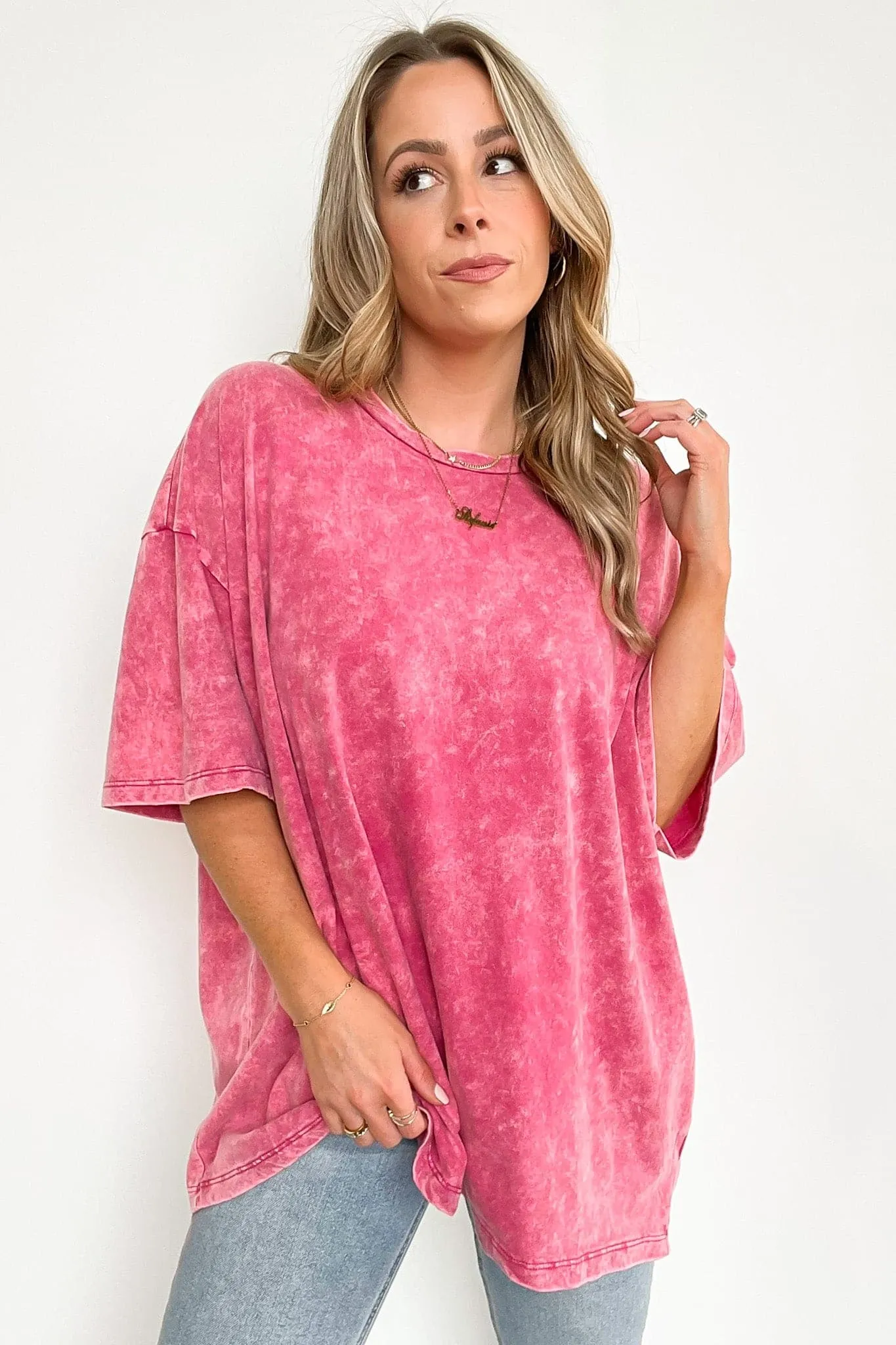 Weekend Awaits Mineral Wash Oversized Top - BACK IN STOCK