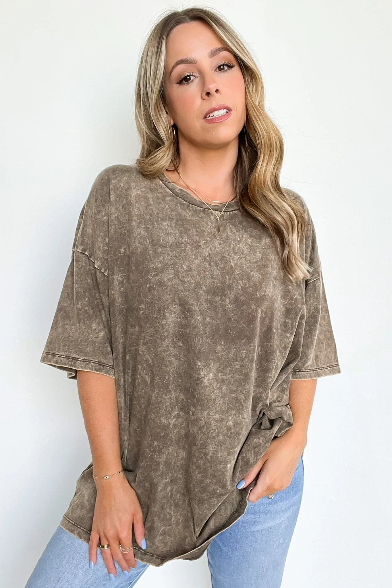 Weekend Awaits Mineral Wash Oversized Top - BACK IN STOCK