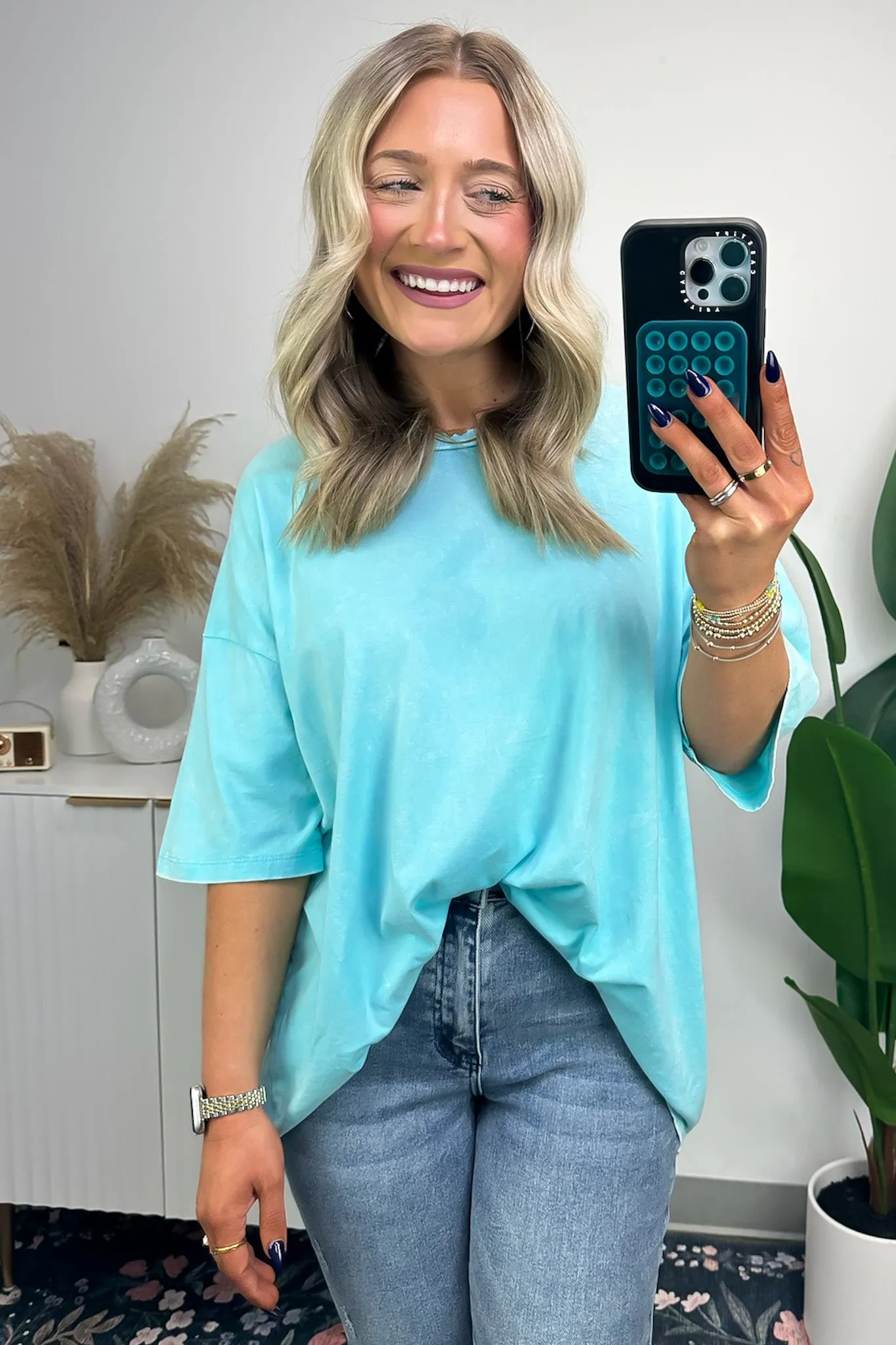 Weekend Awaits Mineral Wash Oversized Top - BACK IN STOCK
