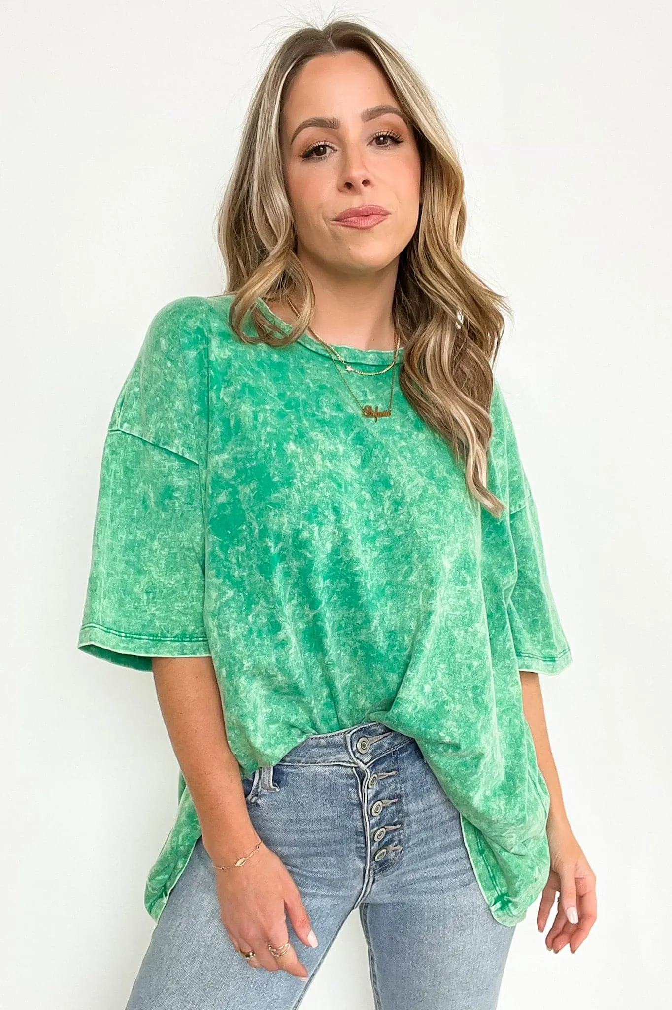 Weekend Awaits Mineral Wash Oversized Top - BACK IN STOCK