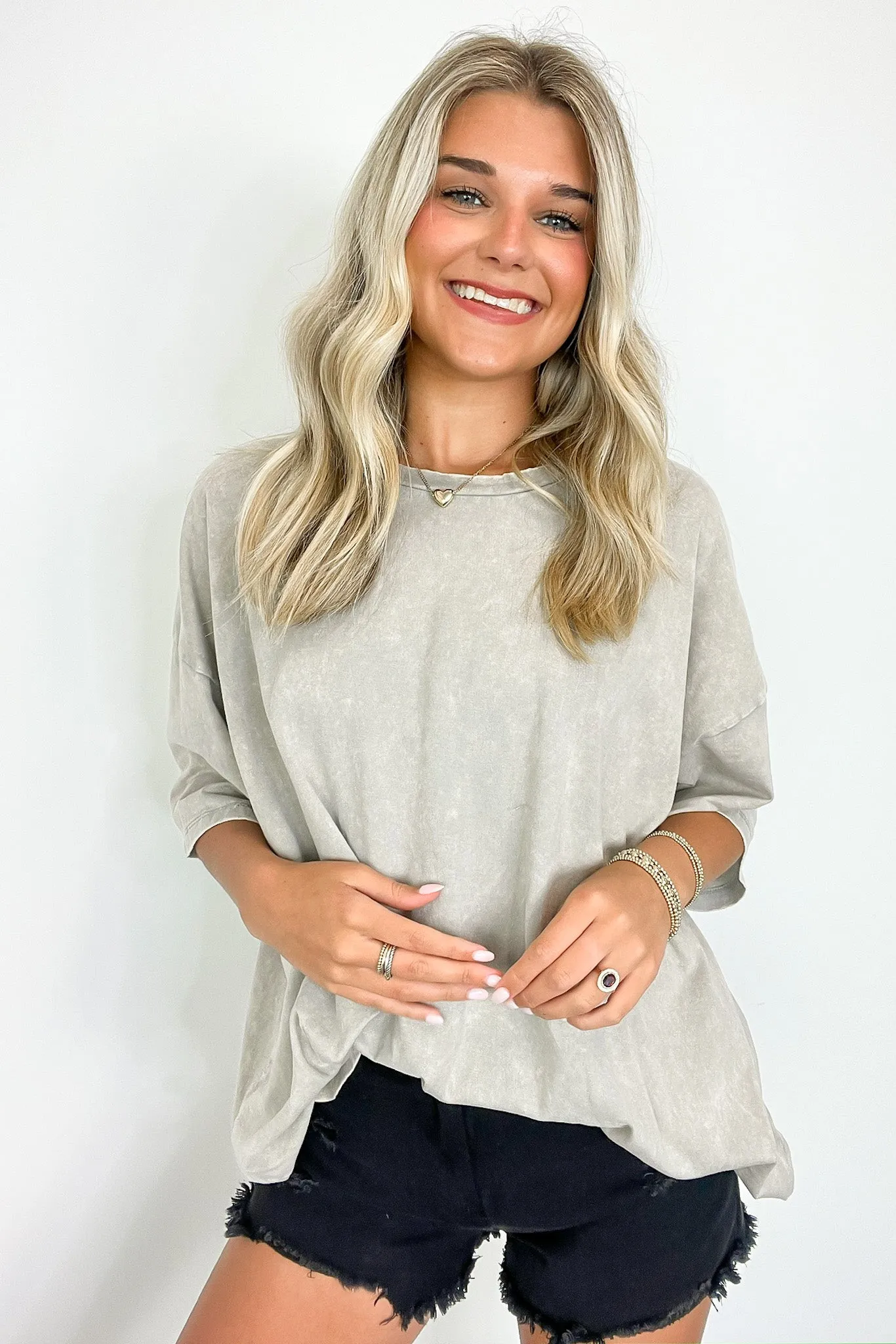 Weekend Awaits Mineral Wash Oversized Top - BACK IN STOCK