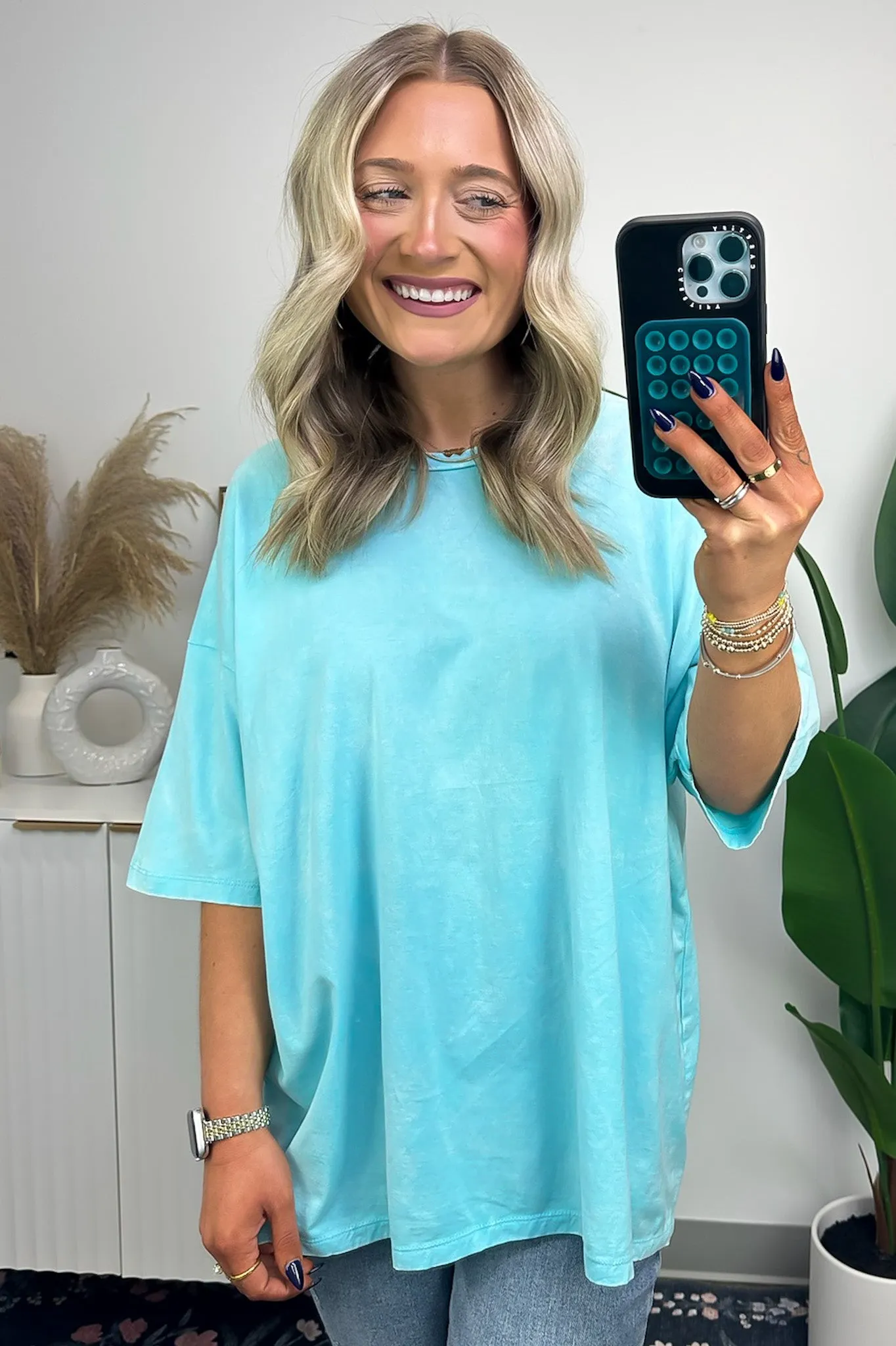 Weekend Awaits Mineral Wash Oversized Top - BACK IN STOCK