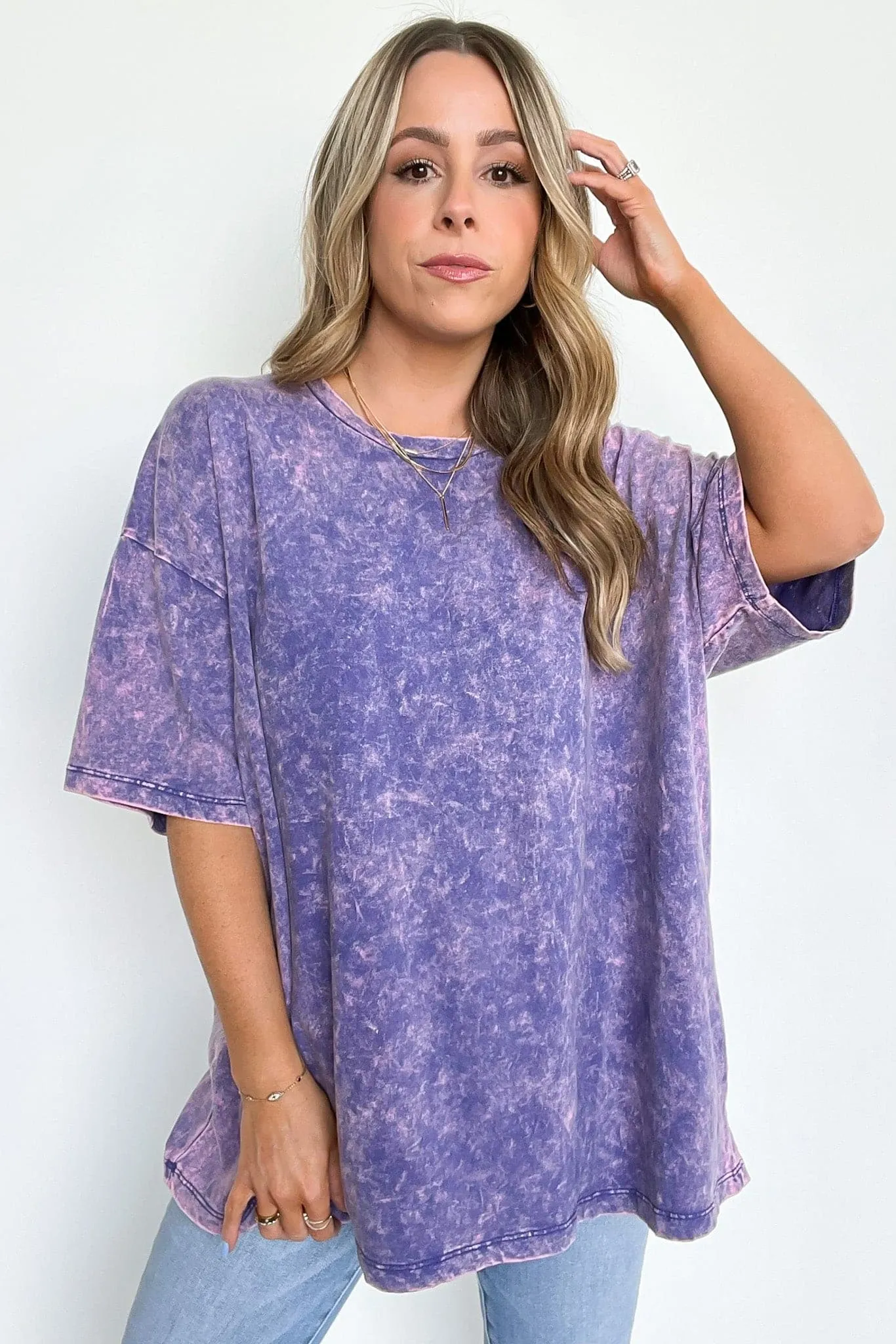 Weekend Awaits Mineral Wash Oversized Top - BACK IN STOCK