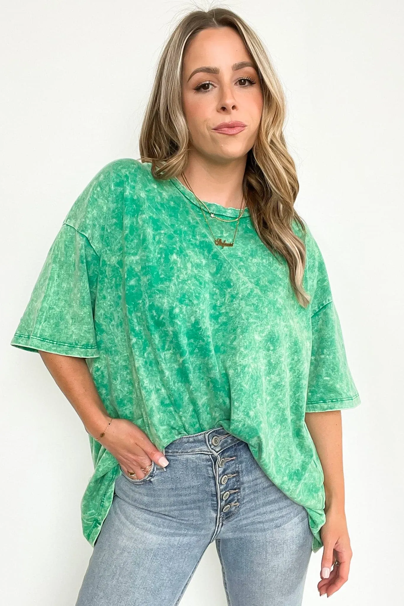 Weekend Awaits Mineral Wash Oversized Top - BACK IN STOCK