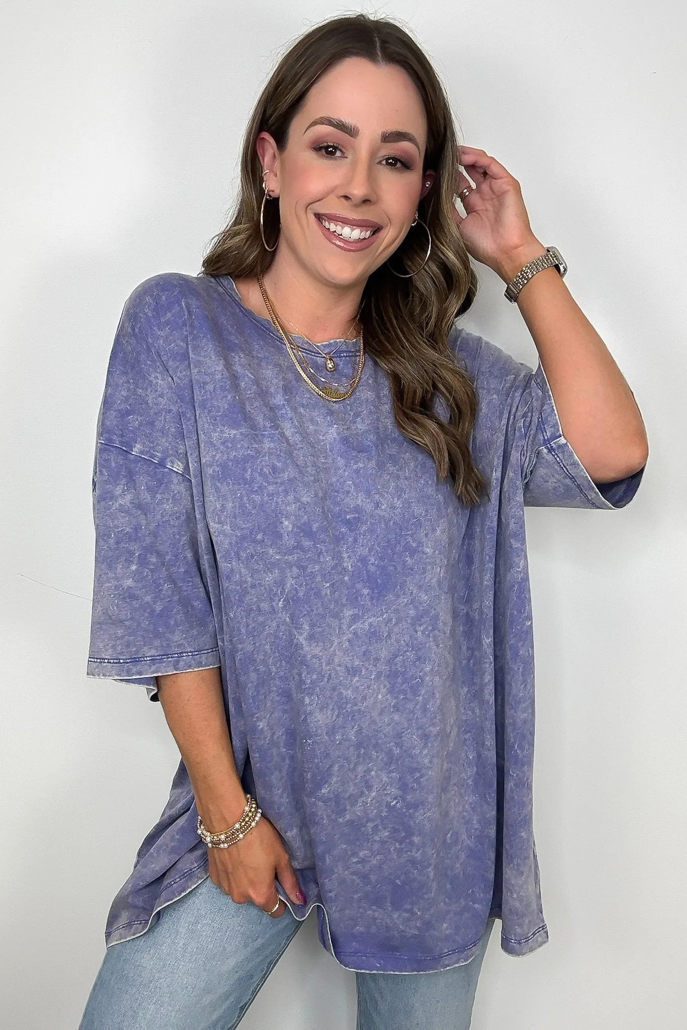 Weekend Awaits Mineral Wash Oversized Top - BACK IN STOCK