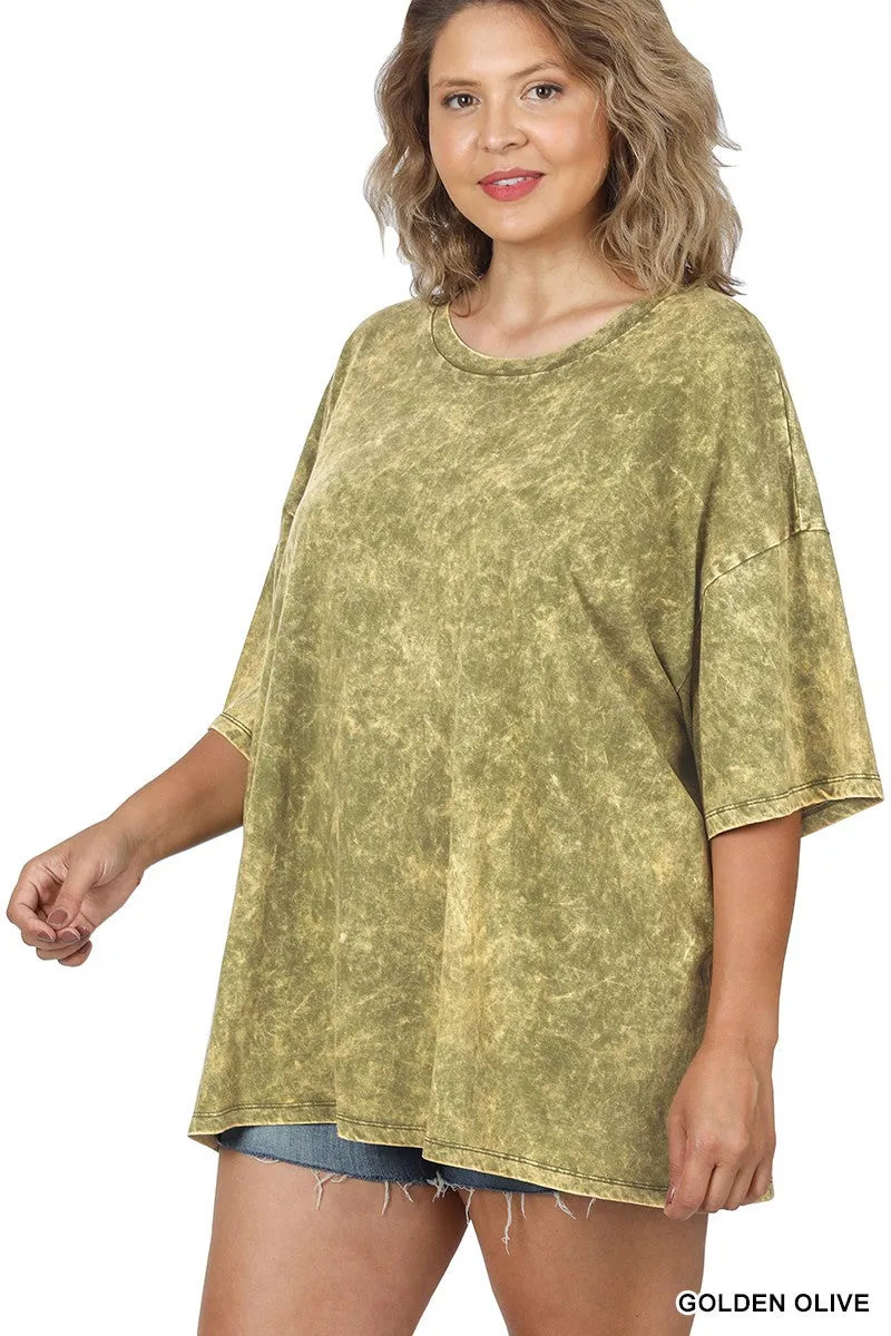 Weekend Awaits Mineral Wash Oversized Top - BACK IN STOCK