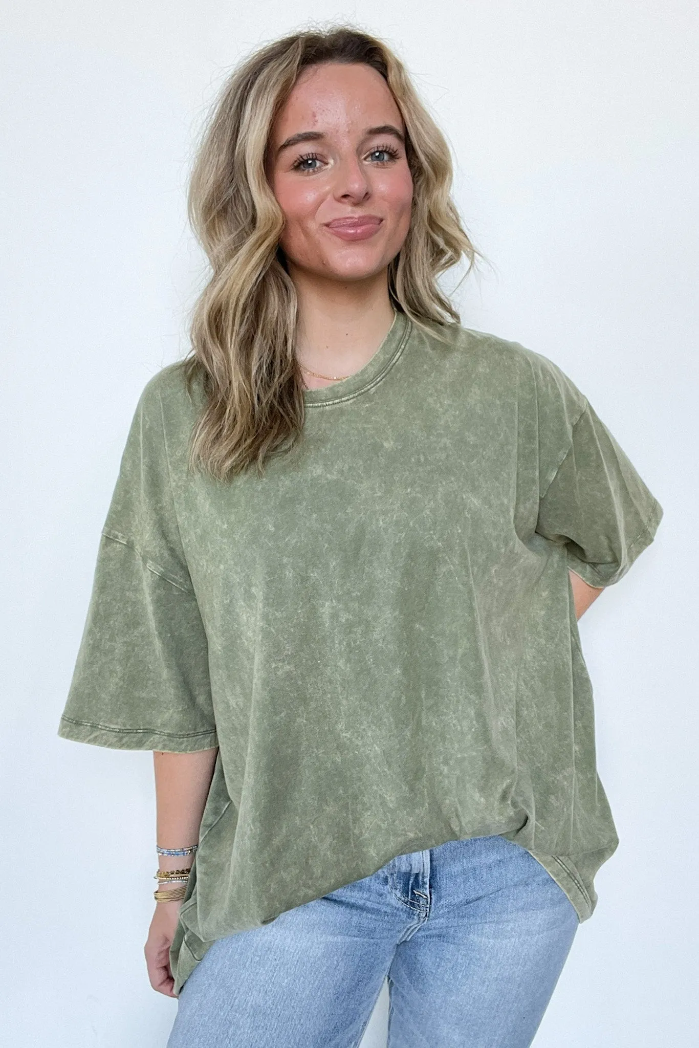 Weekend Awaits Mineral Wash Oversized Top - BACK IN STOCK