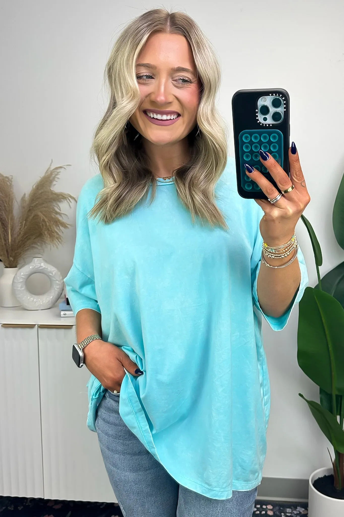 Weekend Awaits Mineral Wash Oversized Top - BACK IN STOCK