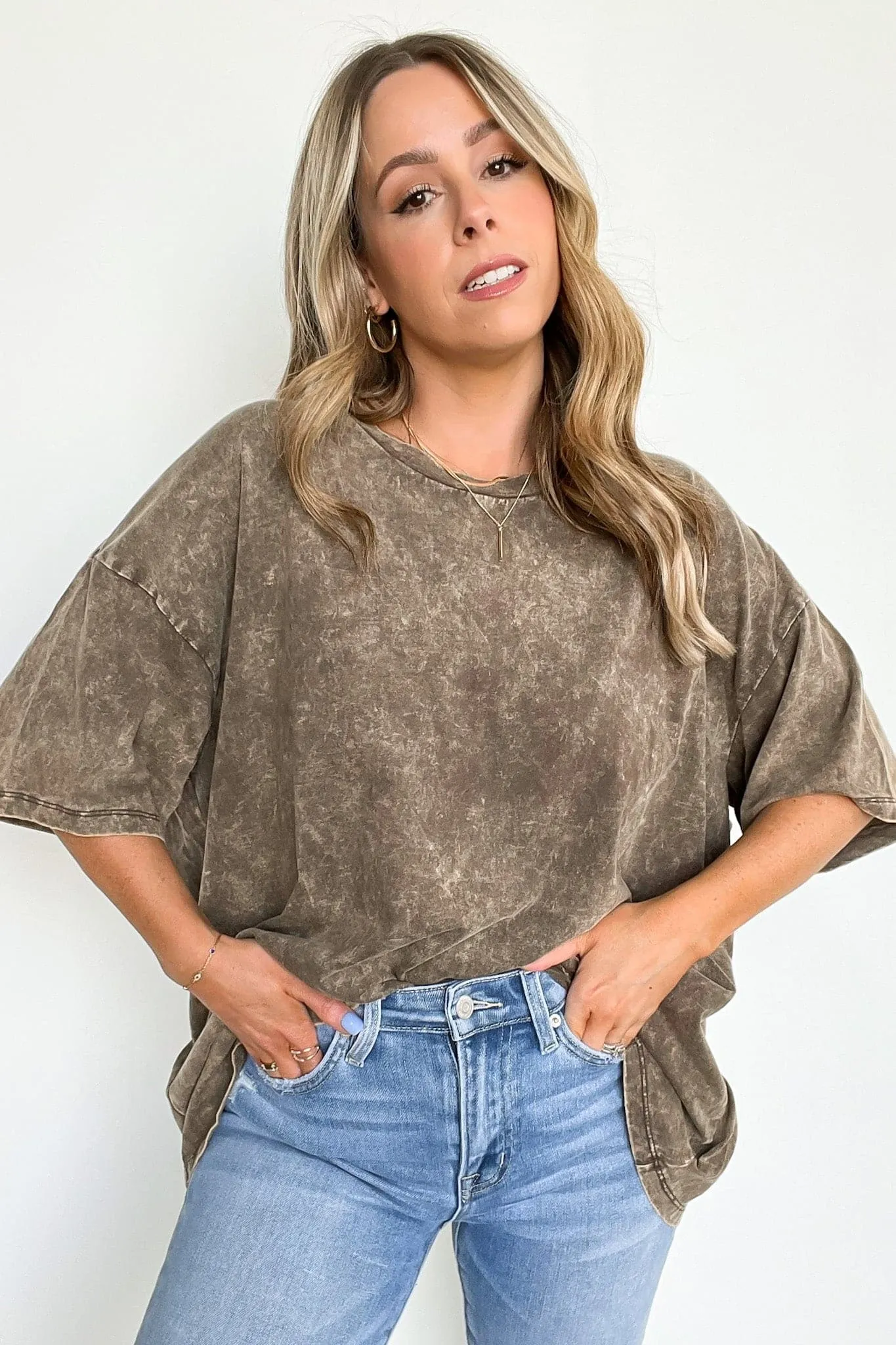 Weekend Awaits Mineral Wash Oversized Top - BACK IN STOCK