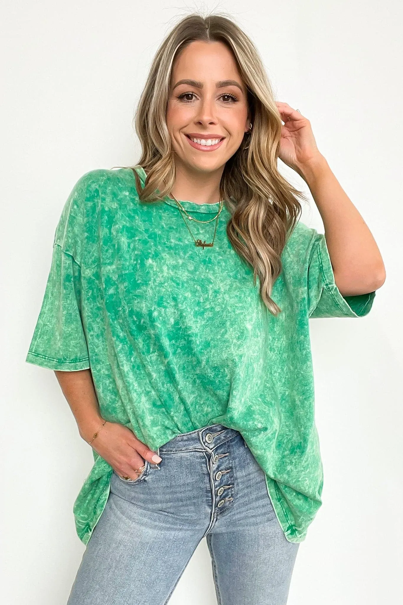 Weekend Awaits Mineral Wash Oversized Top - BACK IN STOCK