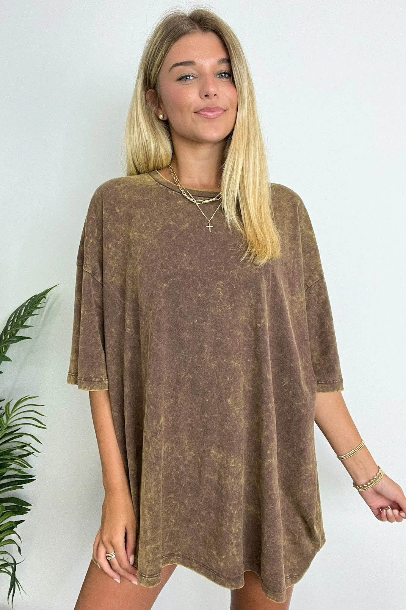 Weekend Awaits Mineral Wash Oversized Top - BACK IN STOCK