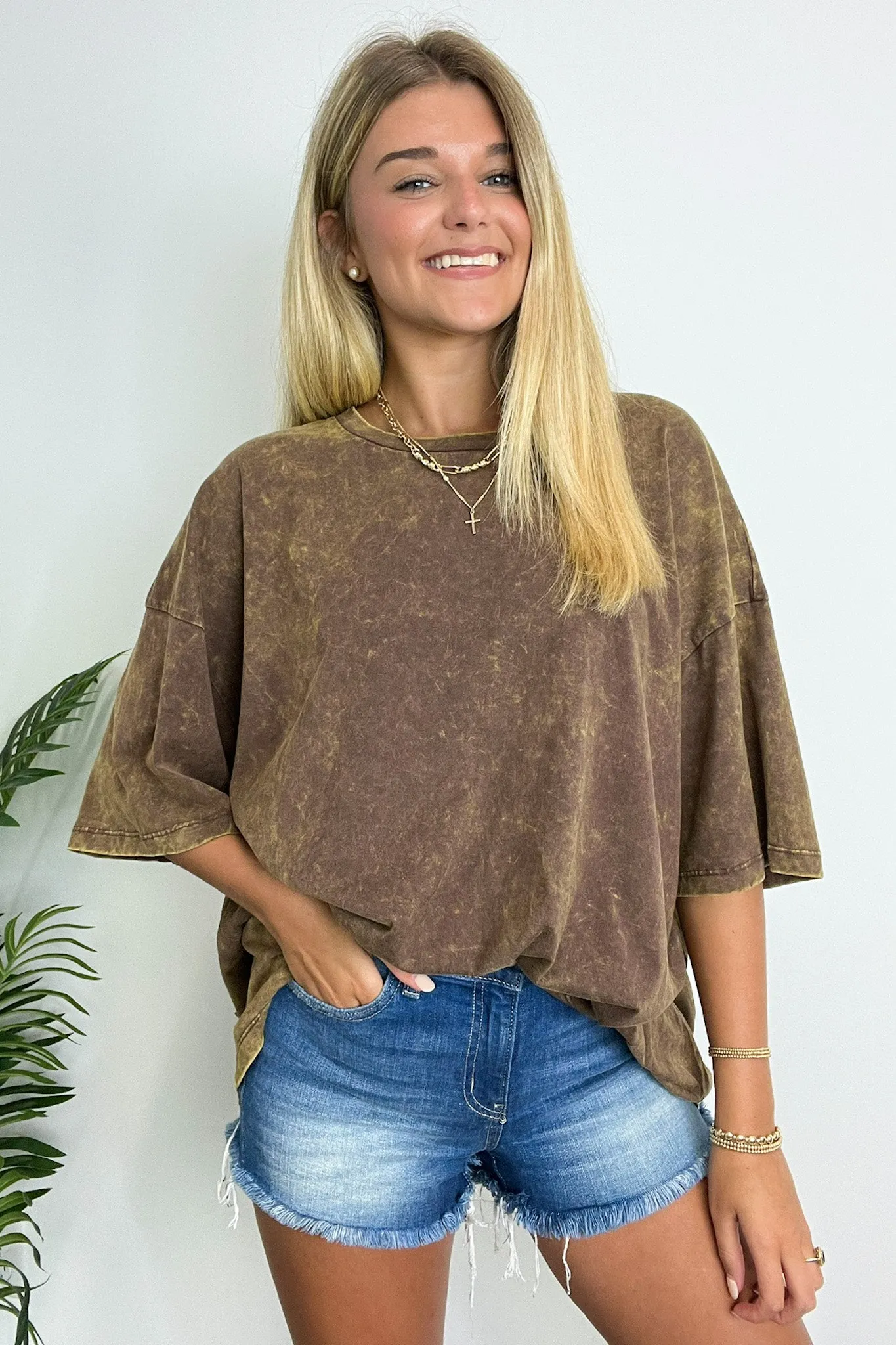 Weekend Awaits Mineral Wash Oversized Top - BACK IN STOCK