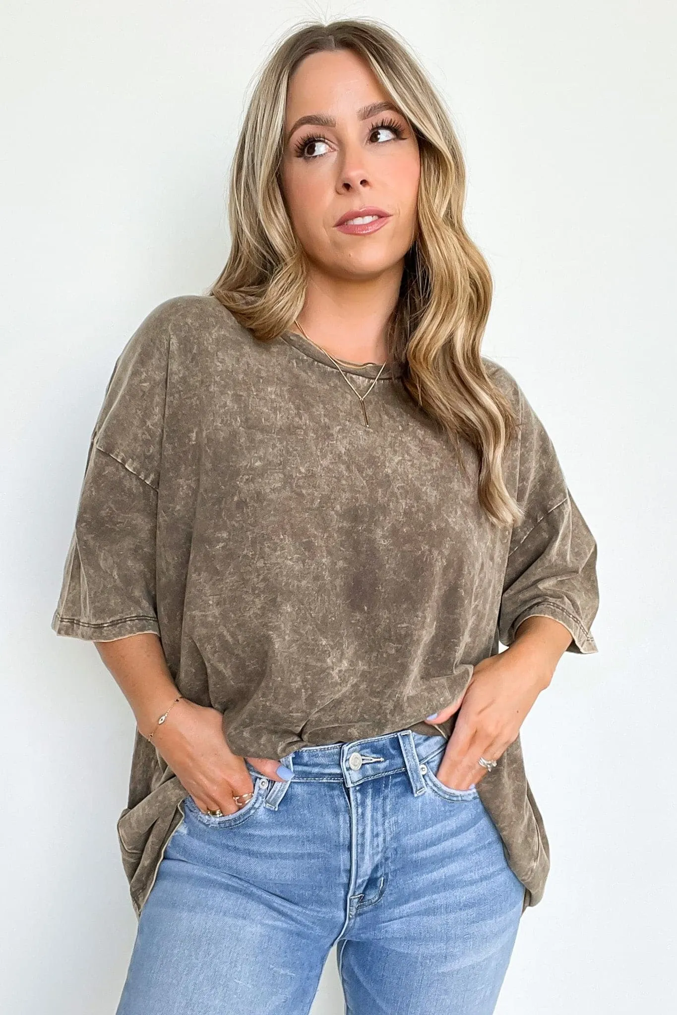 Weekend Awaits Mineral Wash Oversized Top - BACK IN STOCK