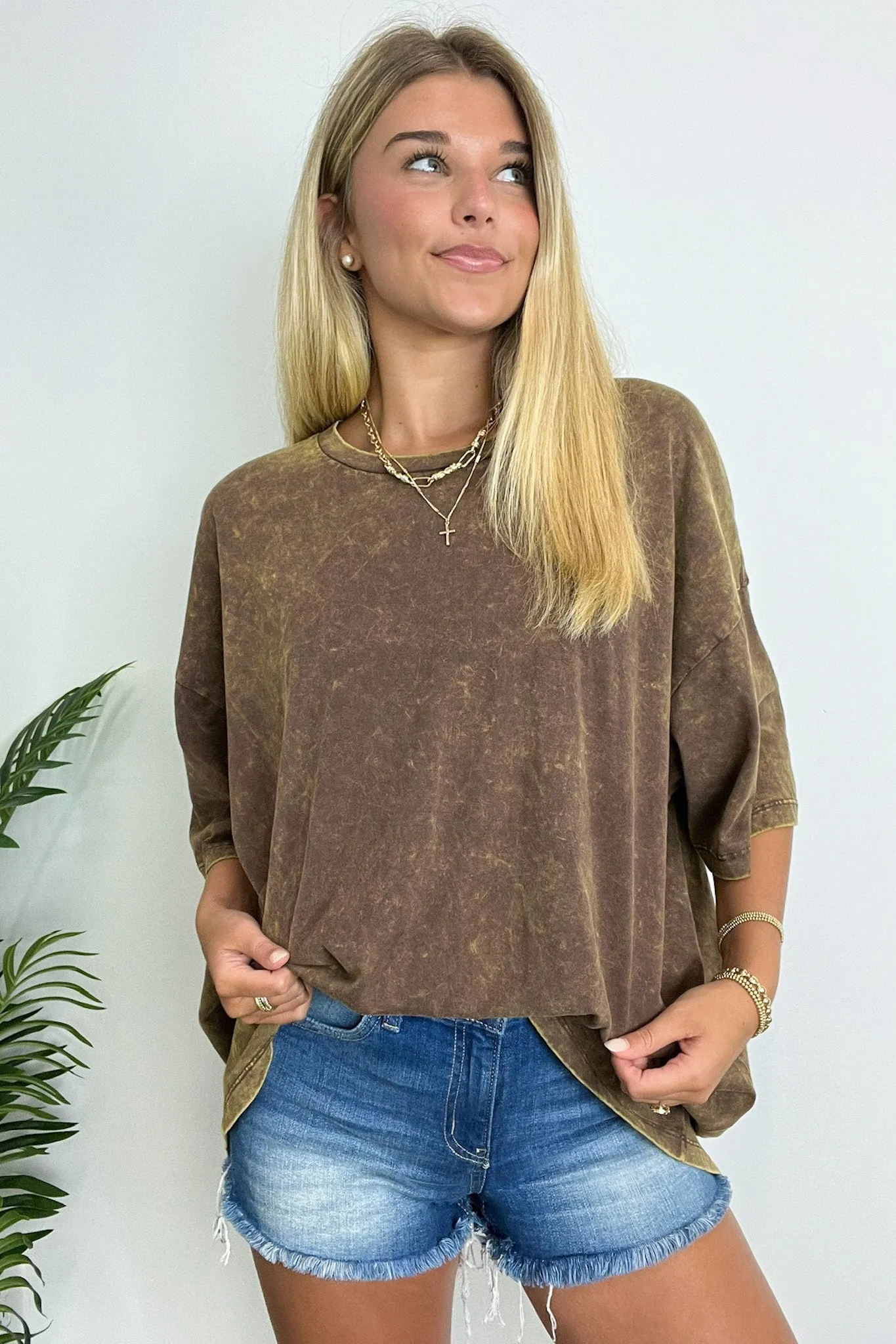 Weekend Awaits Mineral Wash Oversized Top - BACK IN STOCK