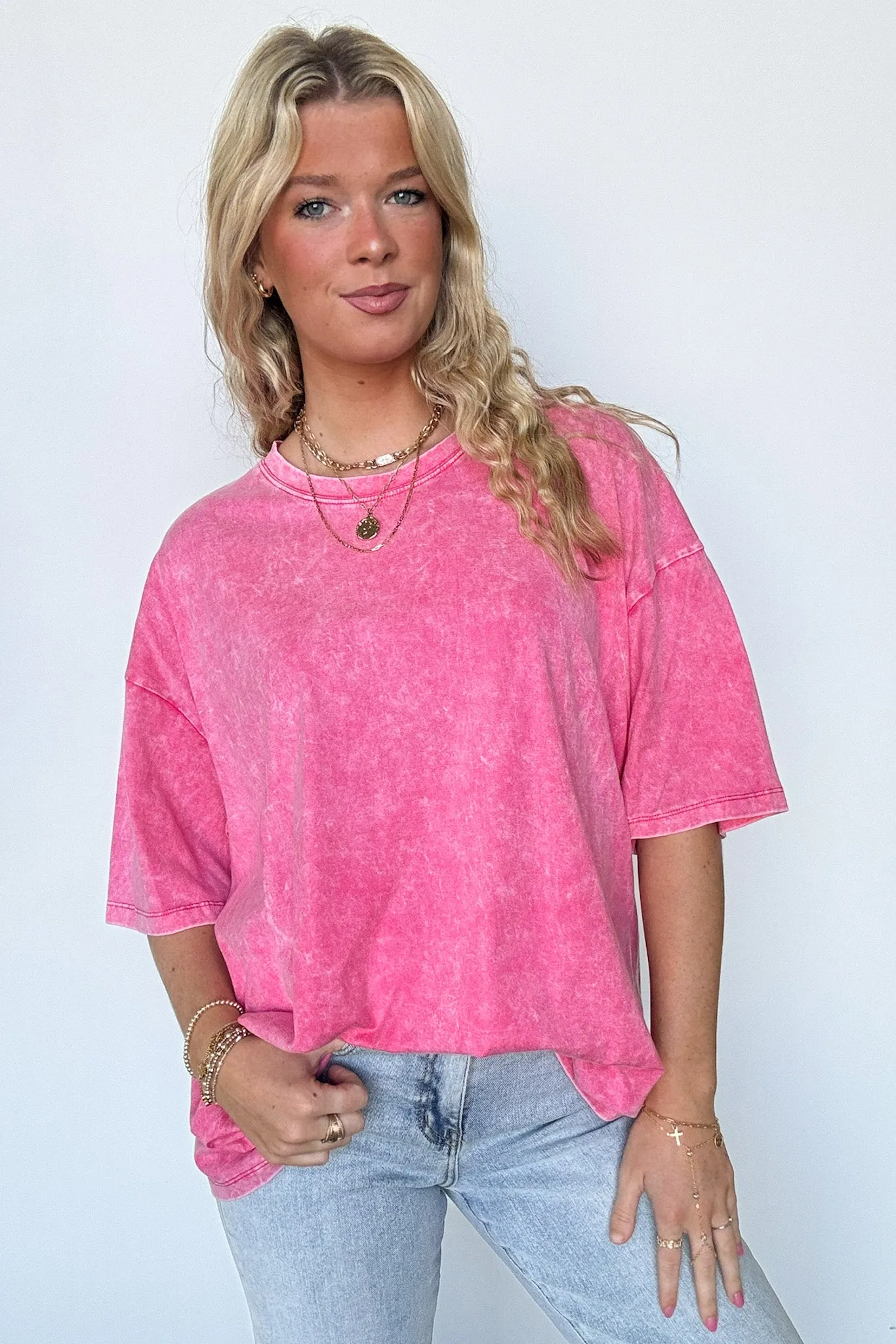 Weekend Awaits Mineral Wash Oversized Top - BACK IN STOCK