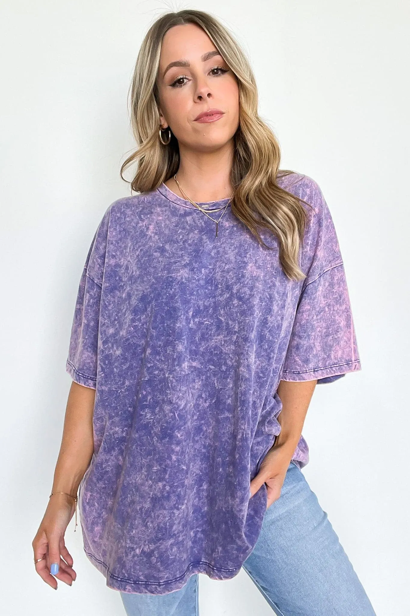 Weekend Awaits Mineral Wash Oversized Top - BACK IN STOCK