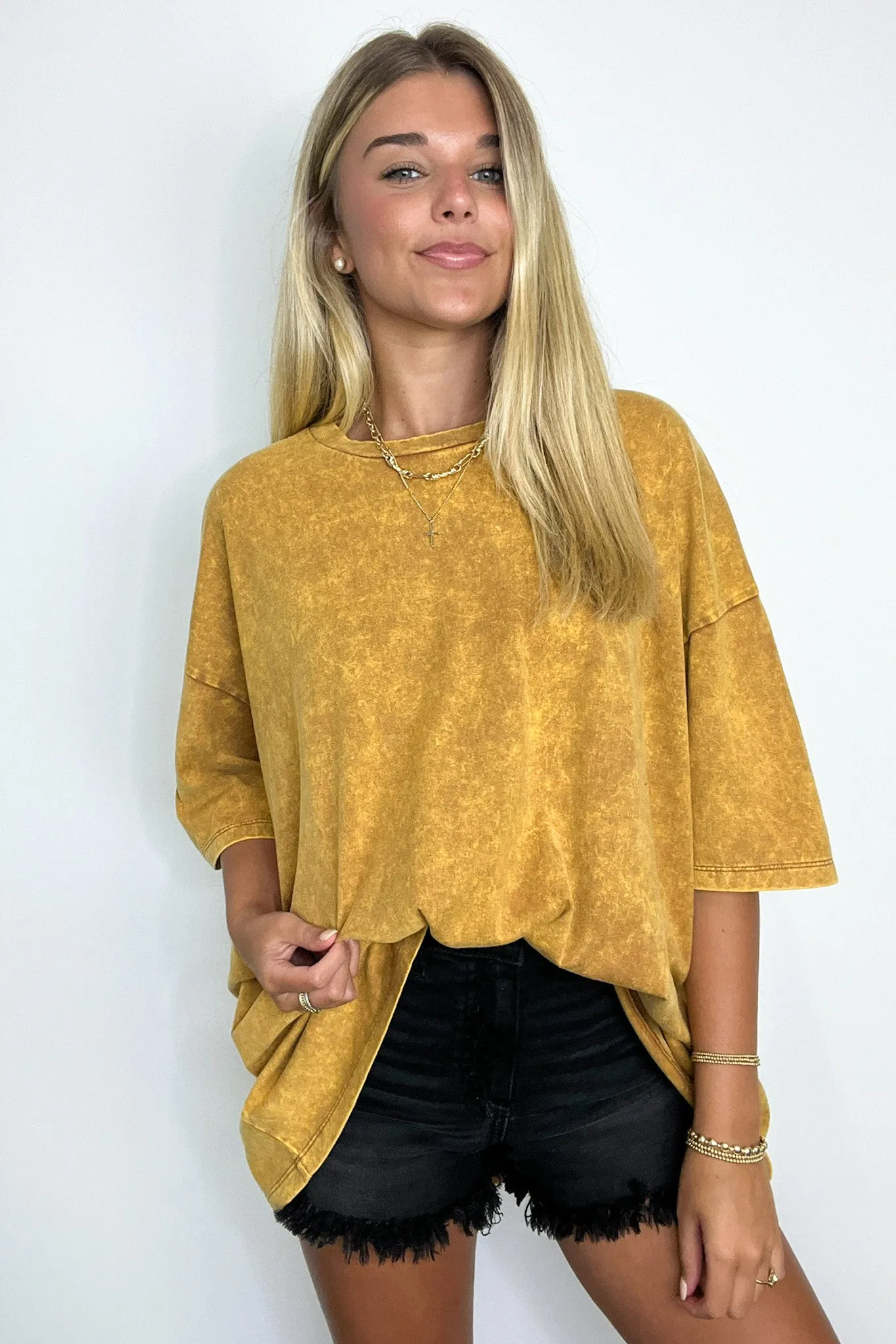 Weekend Awaits Mineral Wash Oversized Top - BACK IN STOCK