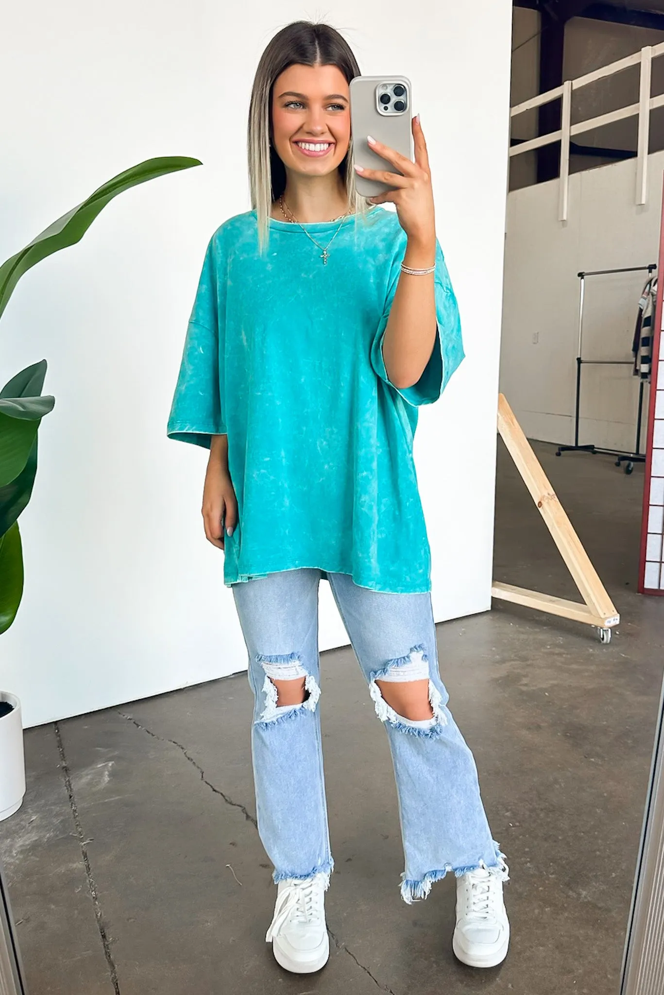 Weekend Awaits Mineral Wash Oversized Top - BACK IN STOCK