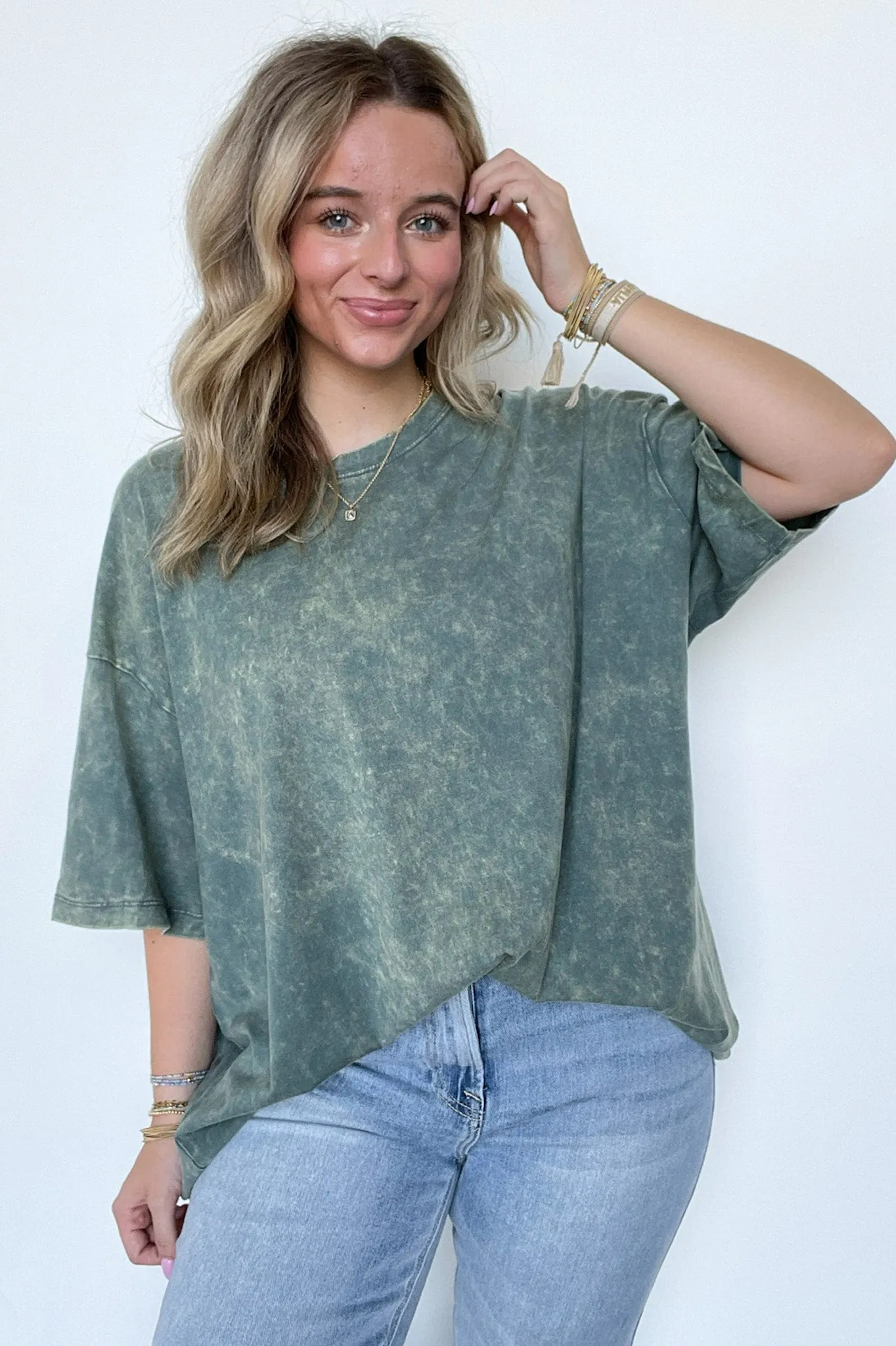 Weekend Awaits Mineral Wash Oversized Top - BACK IN STOCK