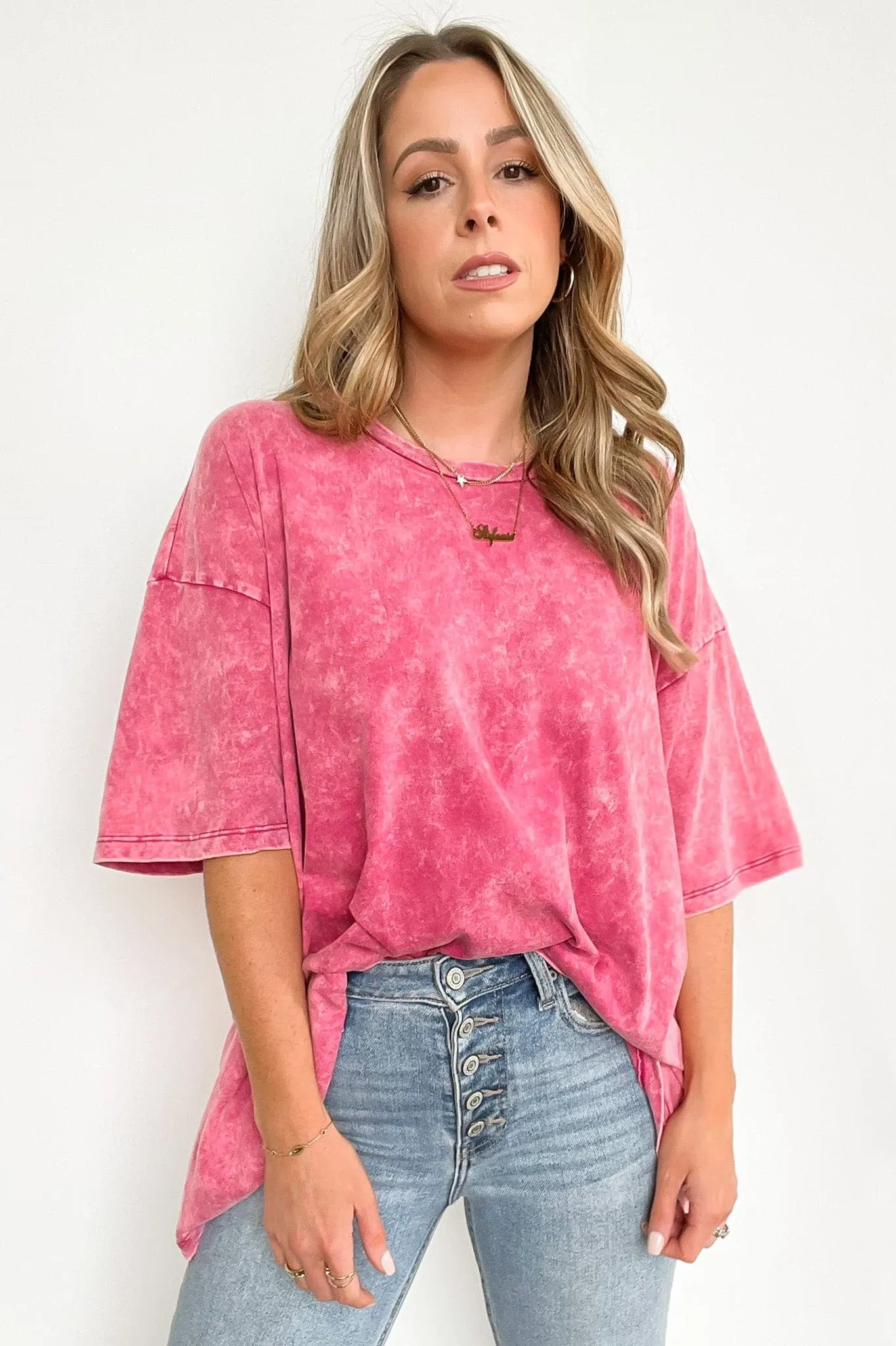 Weekend Awaits Mineral Wash Oversized Top - BACK IN STOCK