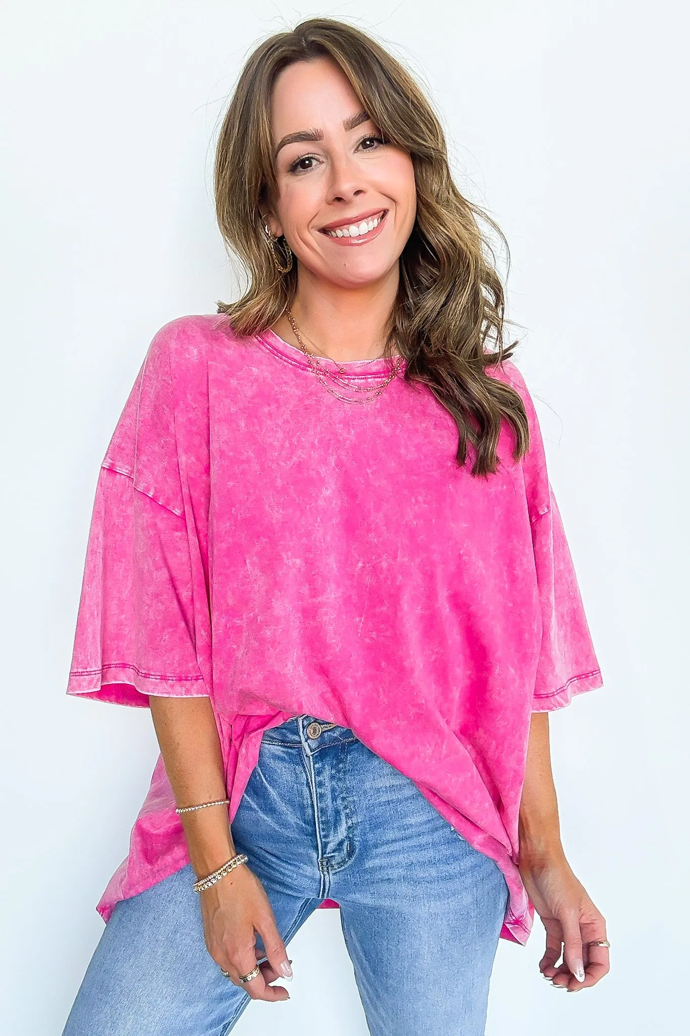 Weekend Awaits Mineral Wash Oversized Top - BACK IN STOCK