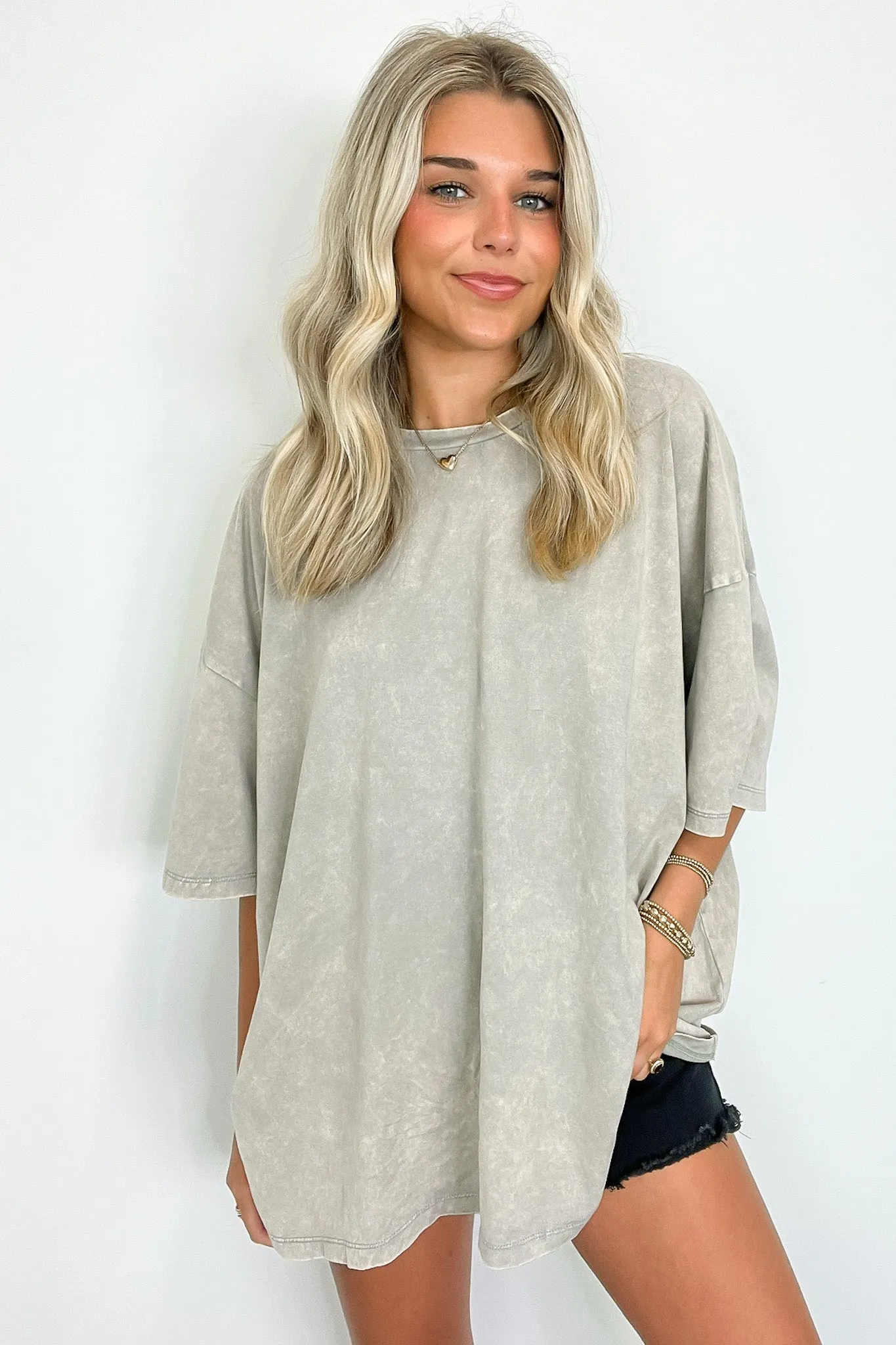 Weekend Awaits Mineral Wash Oversized Top - BACK IN STOCK