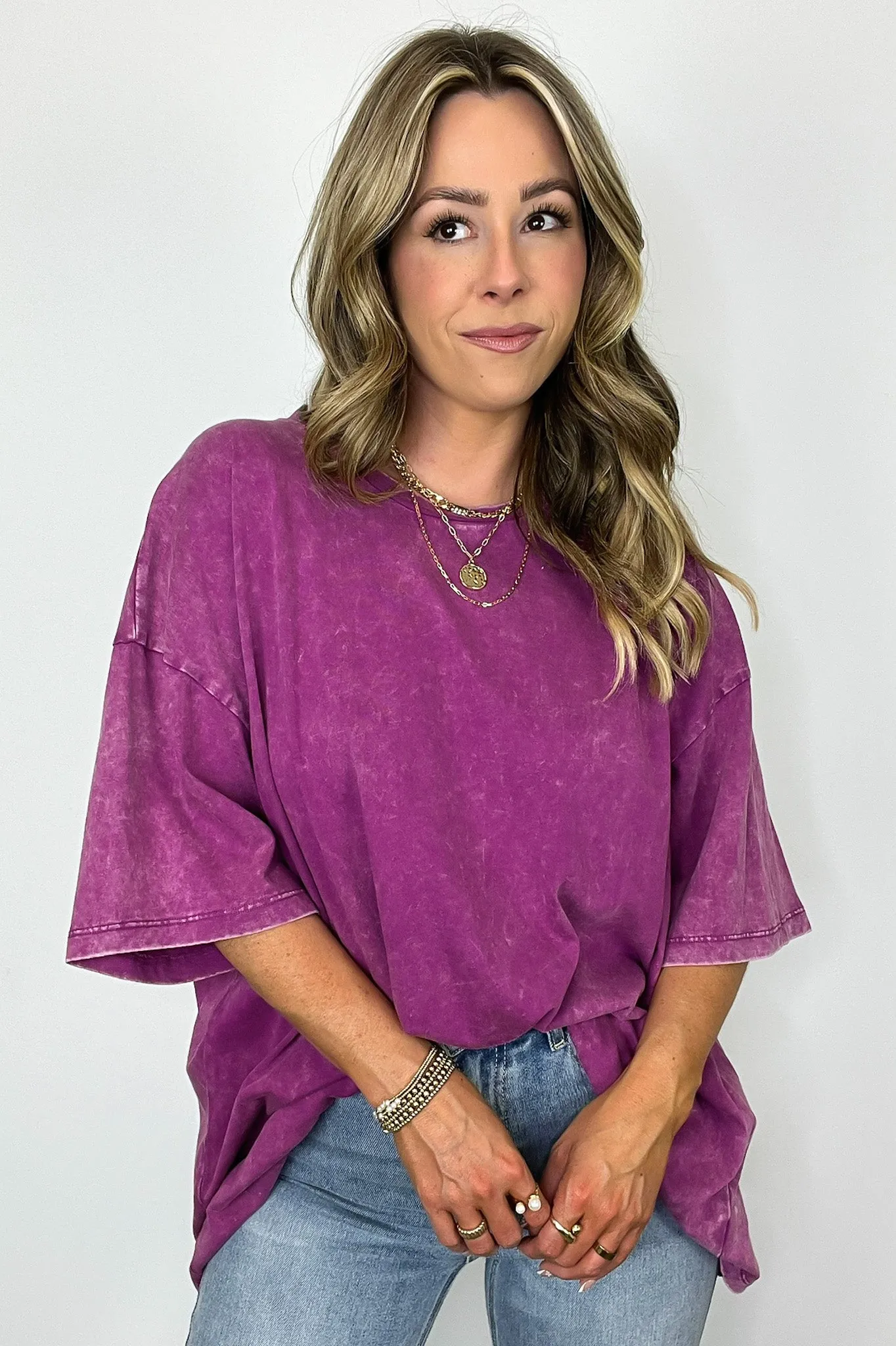 Weekend Awaits Mineral Wash Oversized Top - BACK IN STOCK
