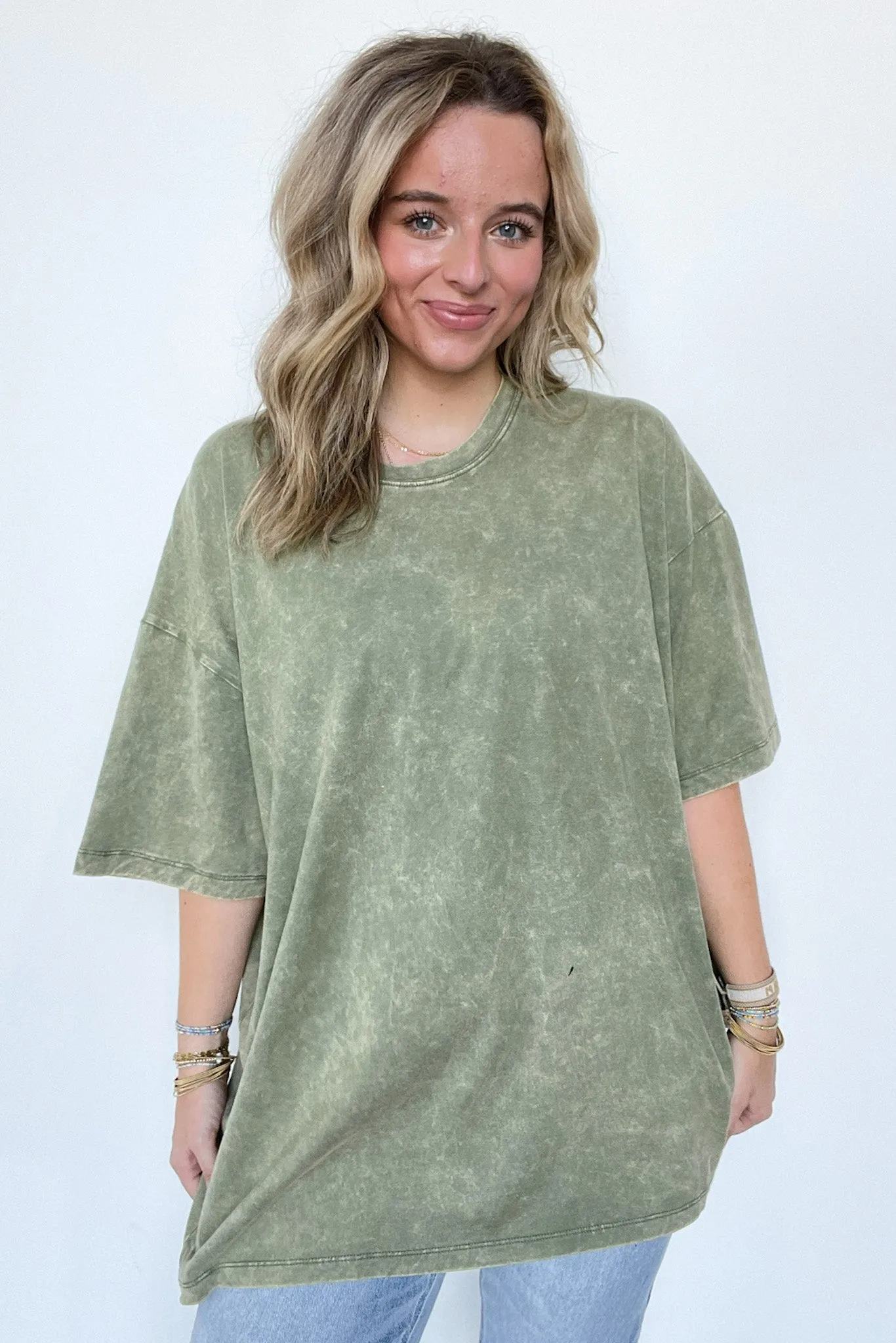 Weekend Awaits Mineral Wash Oversized Top - BACK IN STOCK