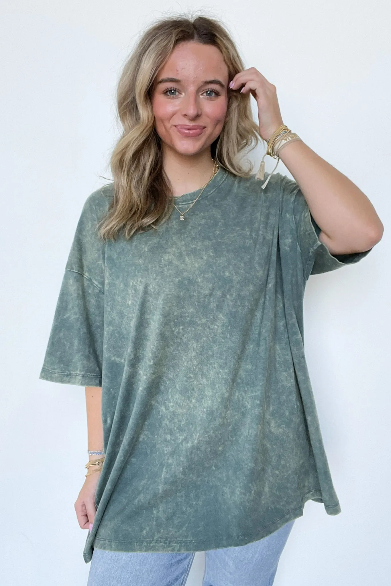 Weekend Awaits Mineral Wash Oversized Top - BACK IN STOCK