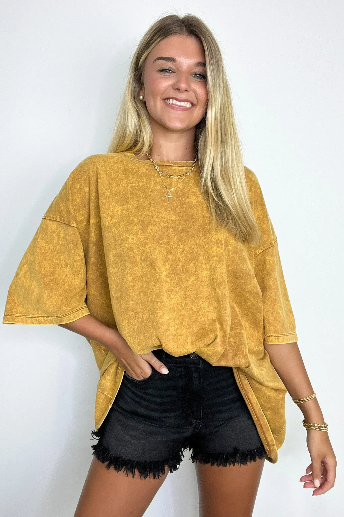 Weekend Awaits Mineral Wash Oversized Top - BACK IN STOCK