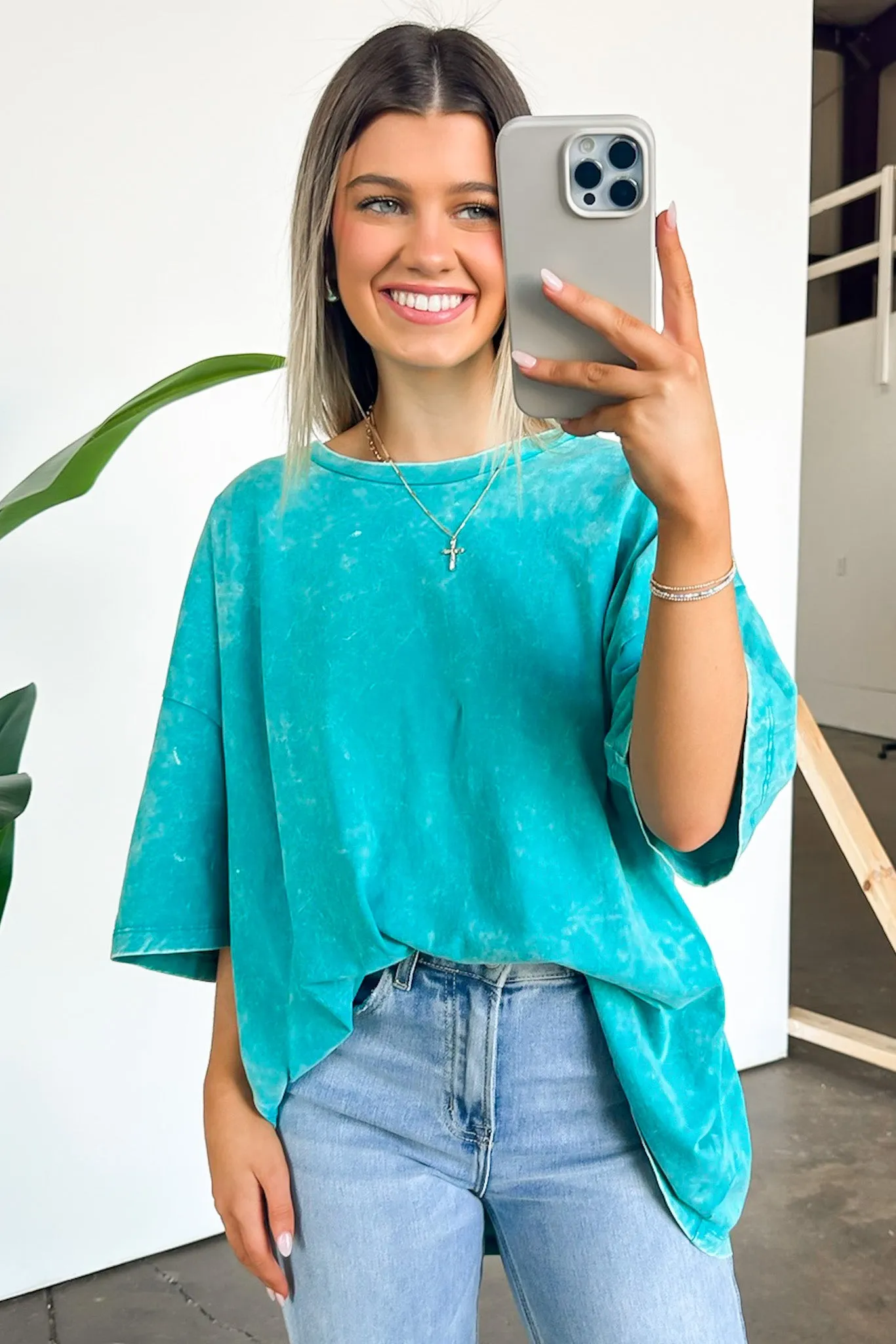Weekend Awaits Mineral Wash Oversized Top - BACK IN STOCK
