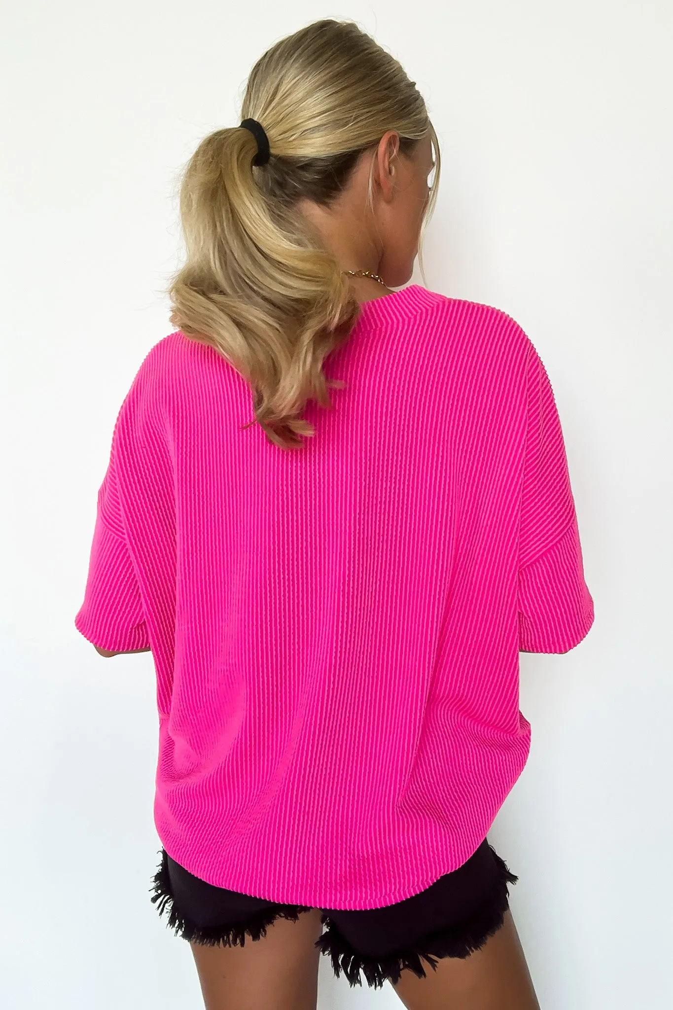 Weekend Getaway Rib Knit Oversized Top - BACK IN STOCK