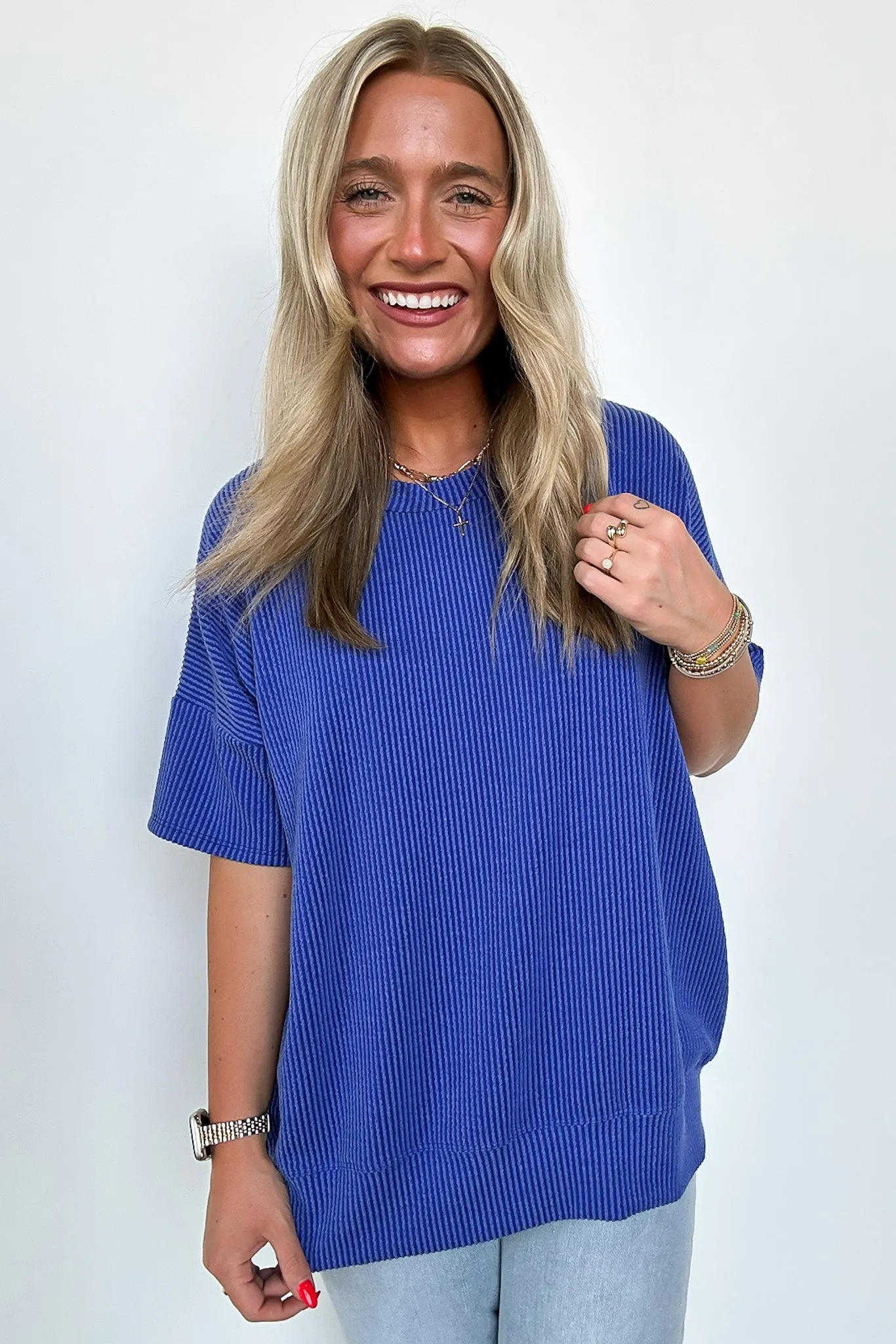 Weekend Getaway Rib Knit Oversized Top - BACK IN STOCK
