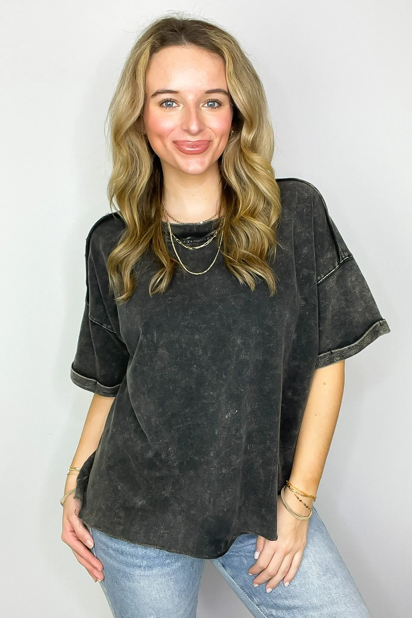 Wild Drift Acid Wash Relaxed Tee - BACK IN STOCK