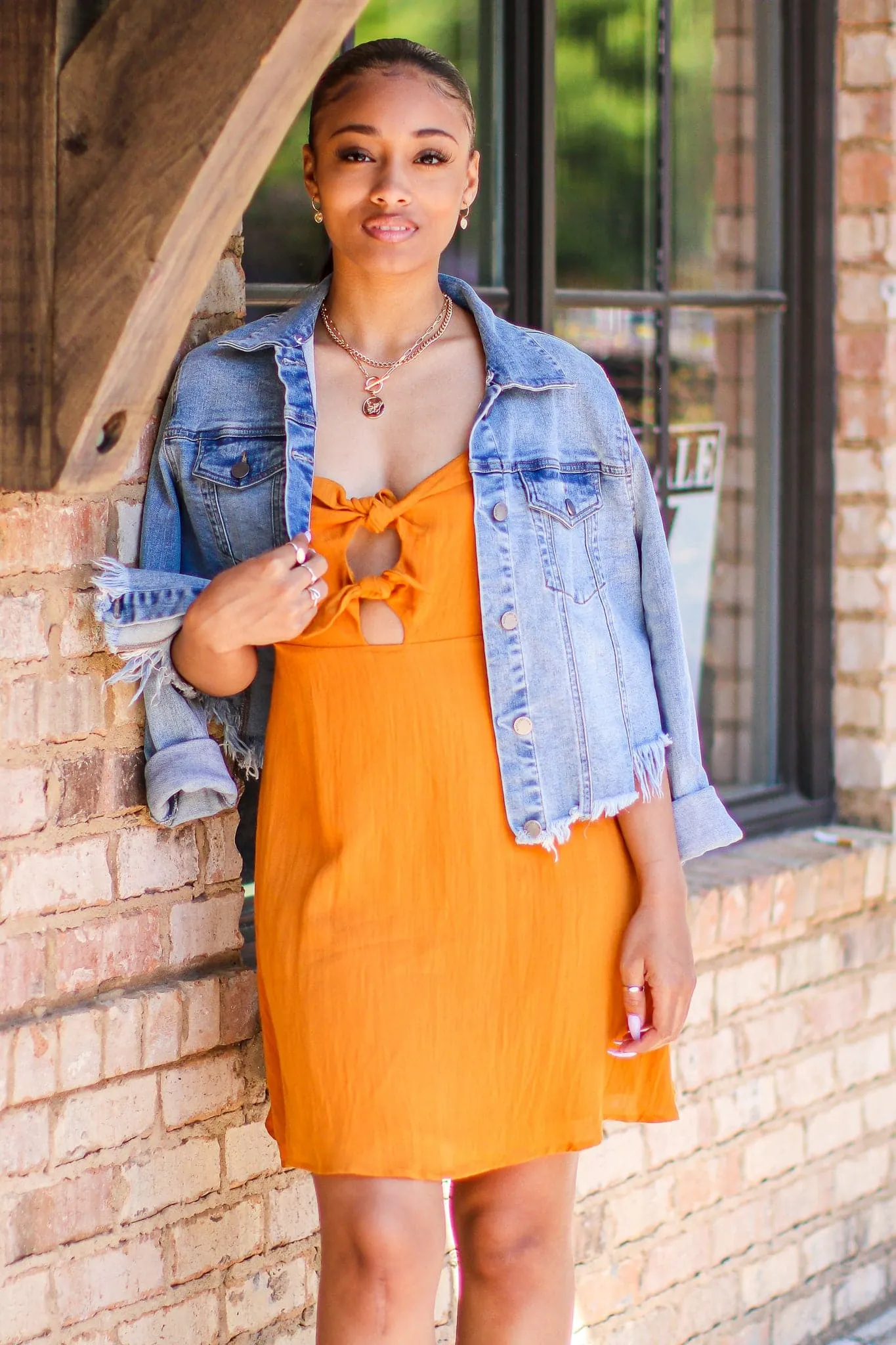 Worth a Tie Cutout Front Dress - FINAL SALE