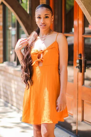 Worth a Tie Cutout Front Dress - FINAL SALE