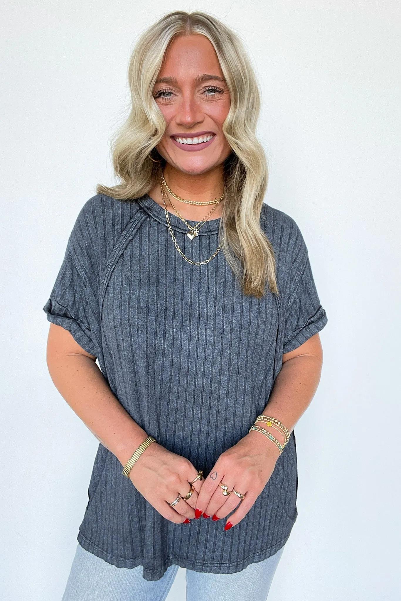 Zandrah Ribbed Raglan Knit Top - BACK IN STOCK