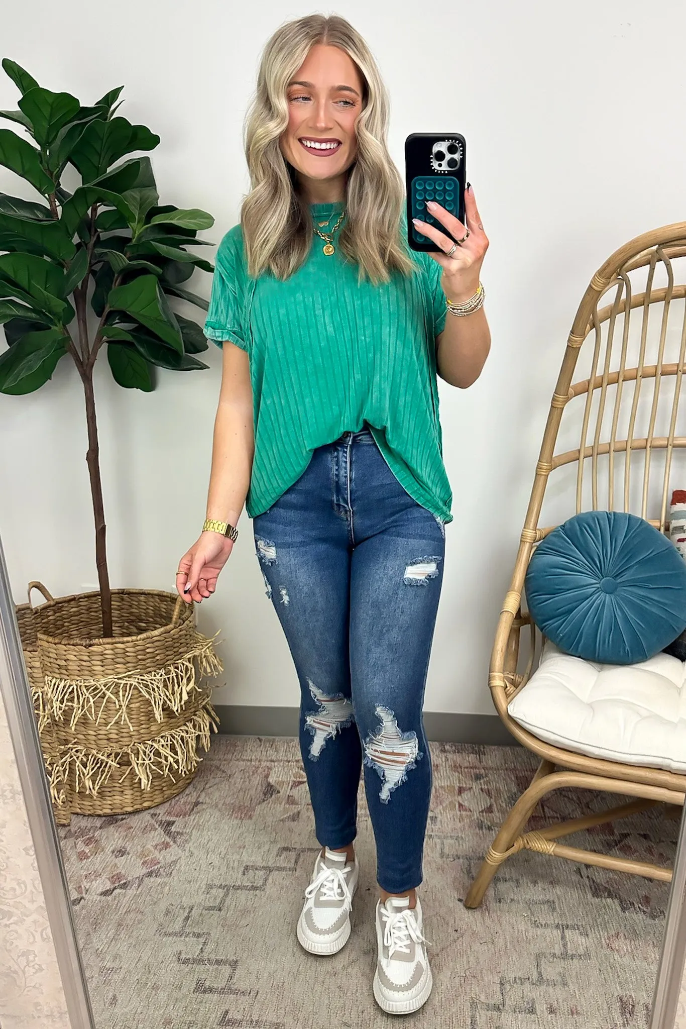 Zandrah Ribbed Raglan Knit Top - BACK IN STOCK