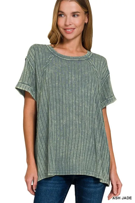 Zandrah Ribbed Raglan Knit Top - BACK IN STOCK