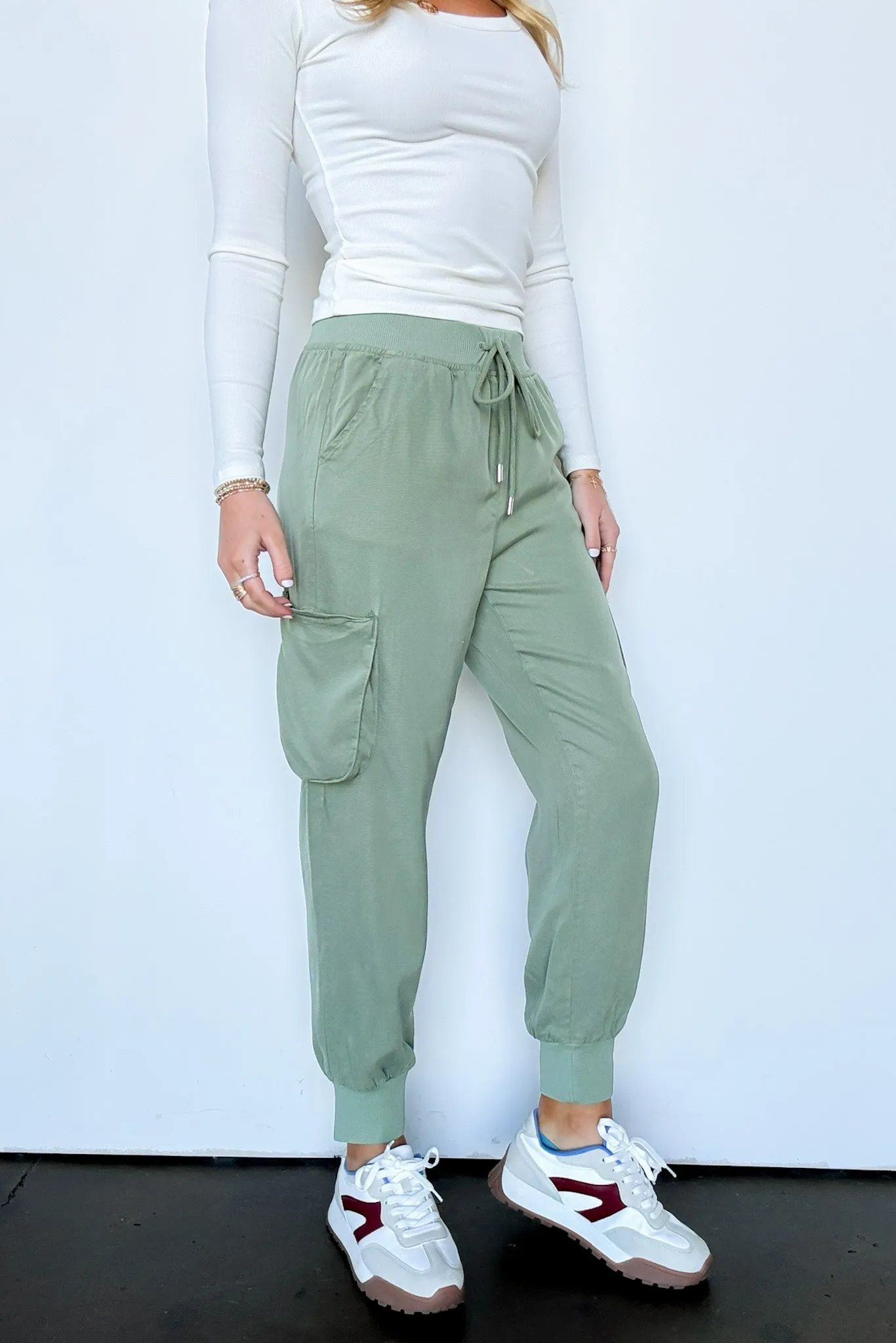 Zayna High Rise Cargo Joggers - FINAL SALE