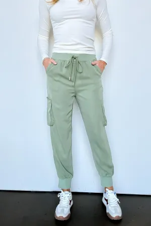 Zayna High Rise Cargo Joggers - FINAL SALE