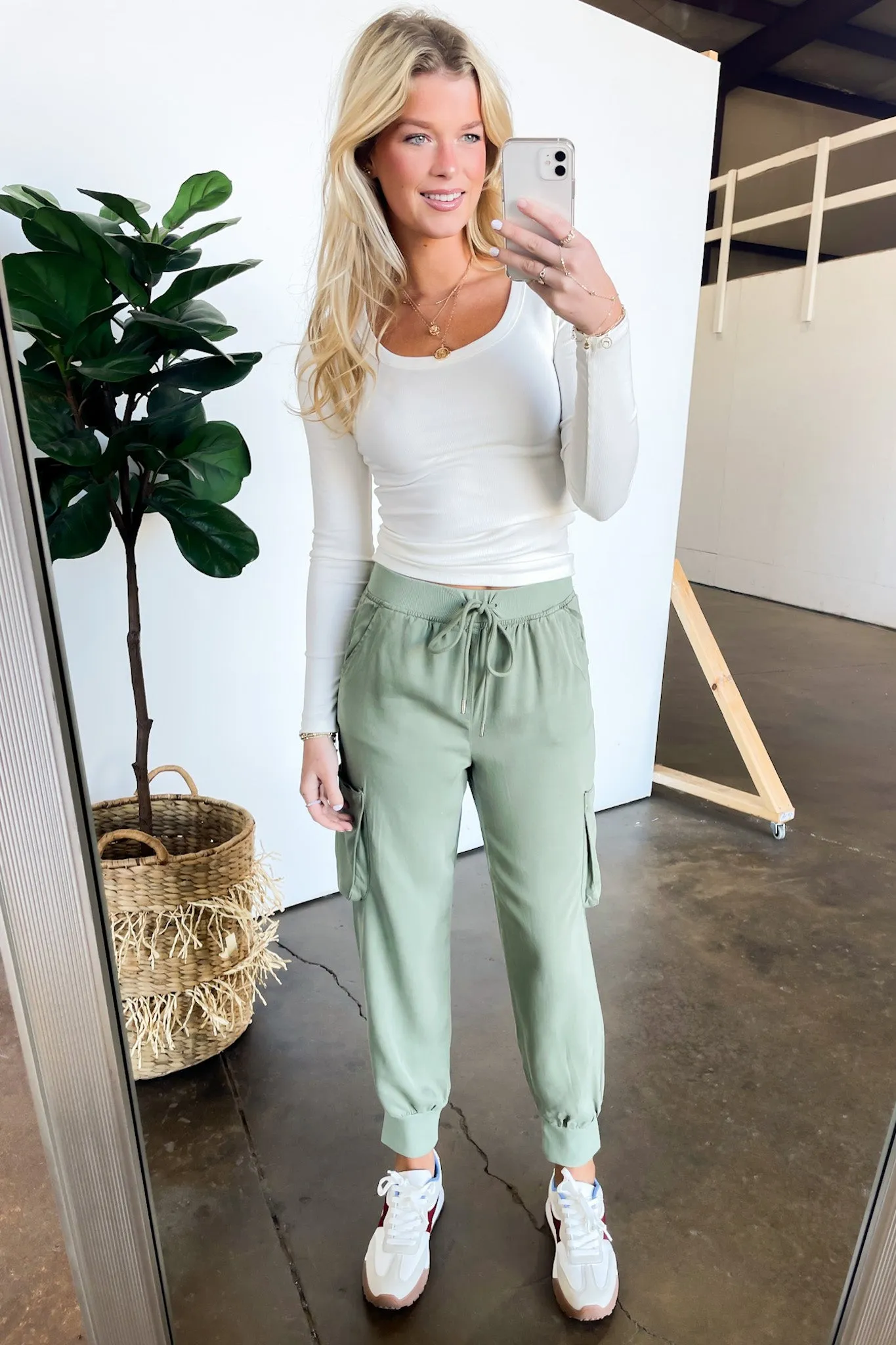 Zayna High Rise Cargo Joggers - FINAL SALE