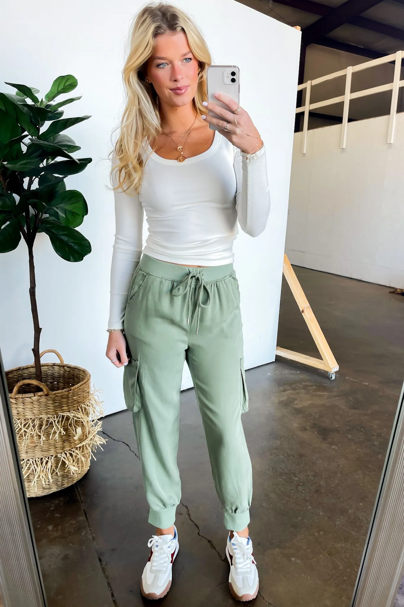 Zayna High Rise Cargo Joggers - FINAL SALE