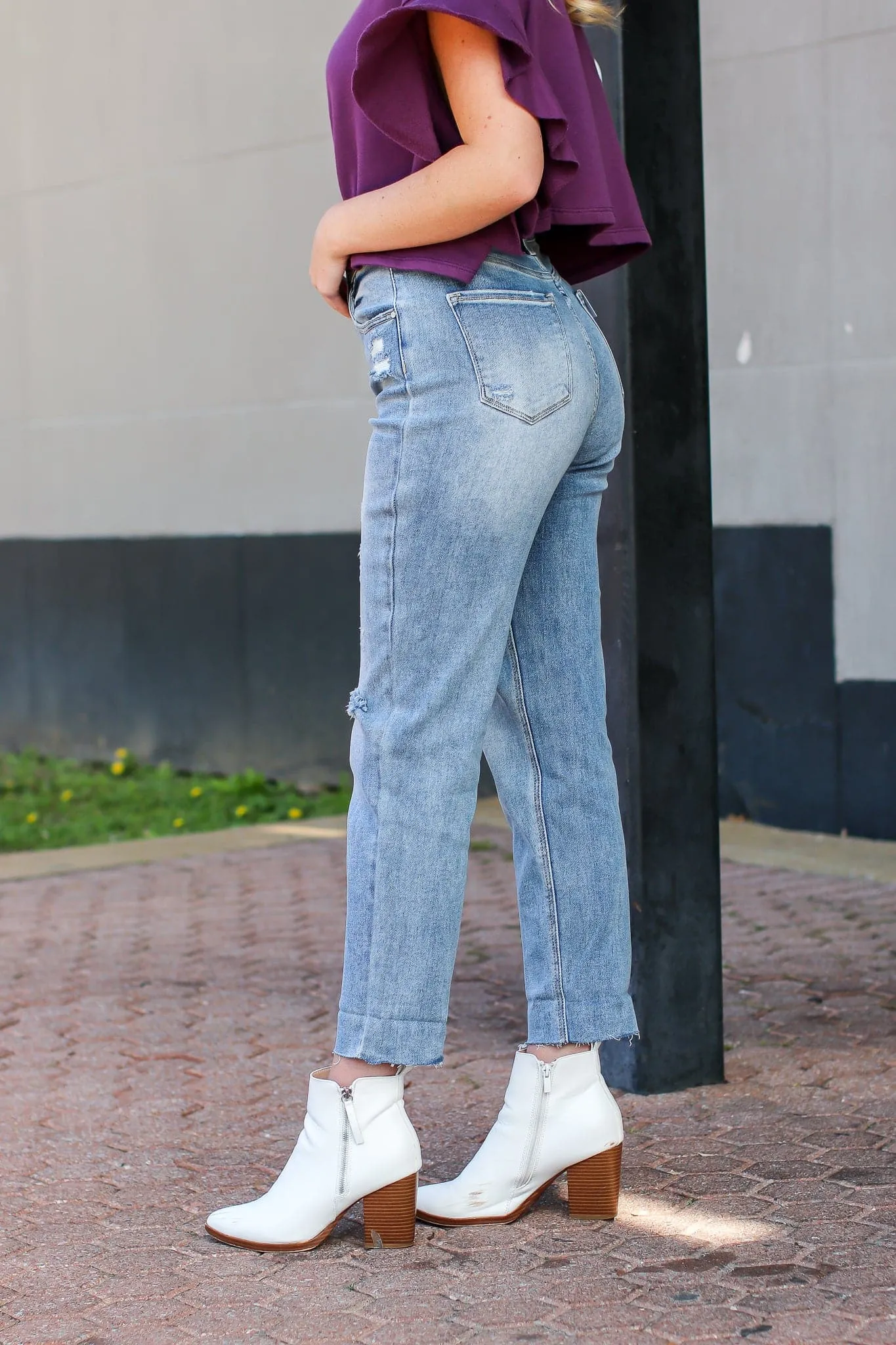 Zeena Boyfriend Crossover Jeans - FINAL SALE